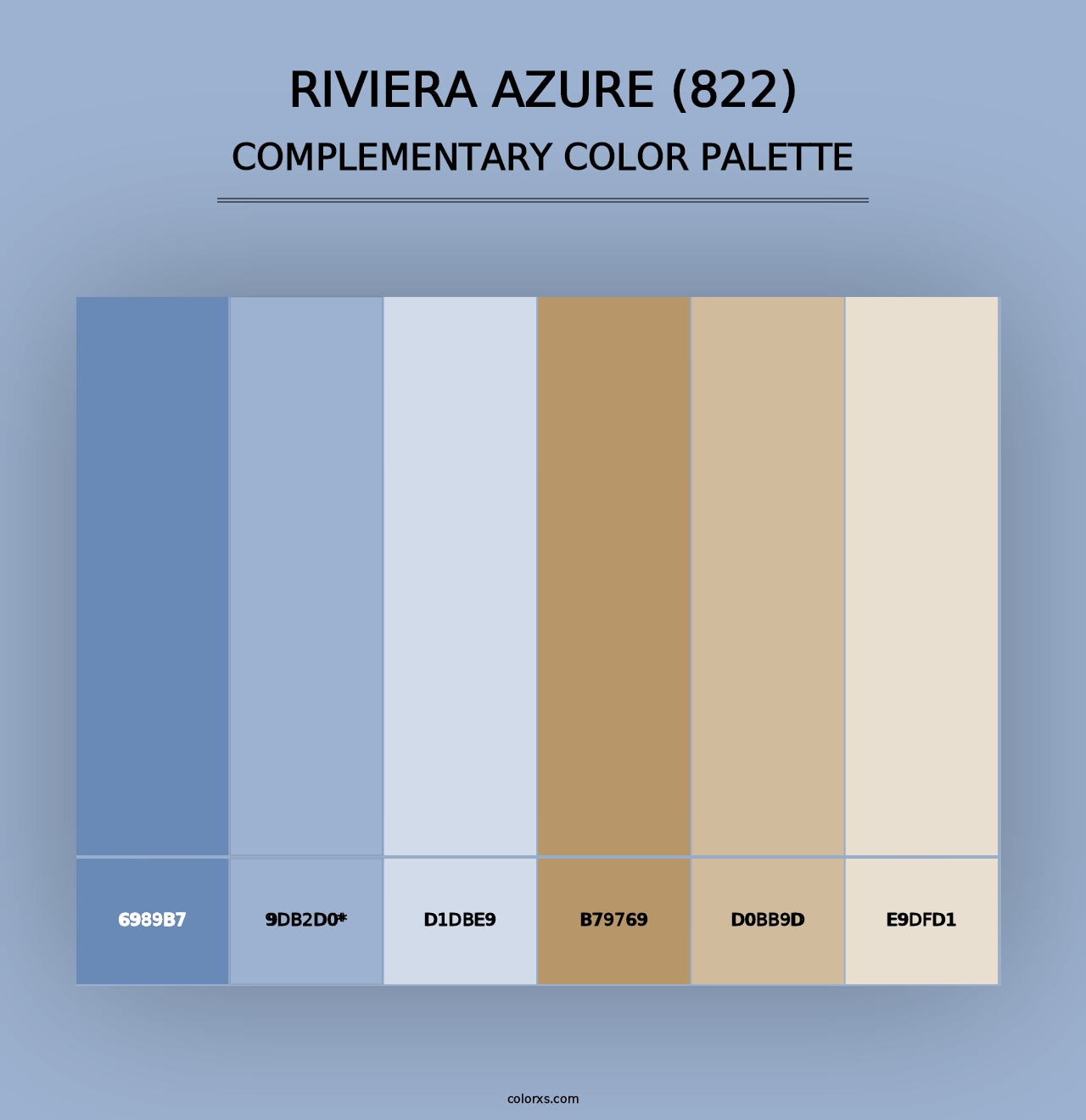 Riviera Azure (822) - Complementary Color Palette