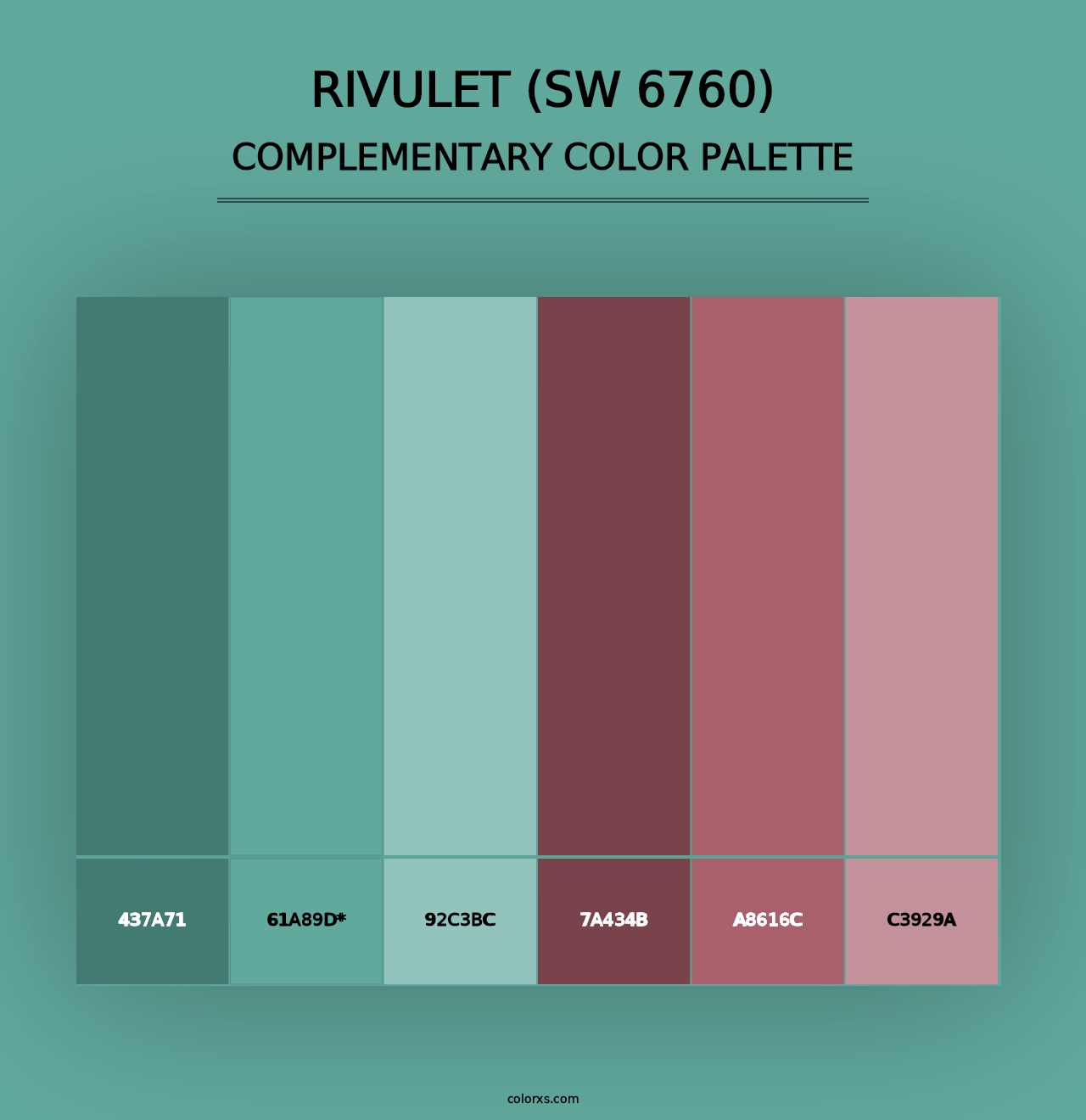 Rivulet (SW 6760) - Complementary Color Palette