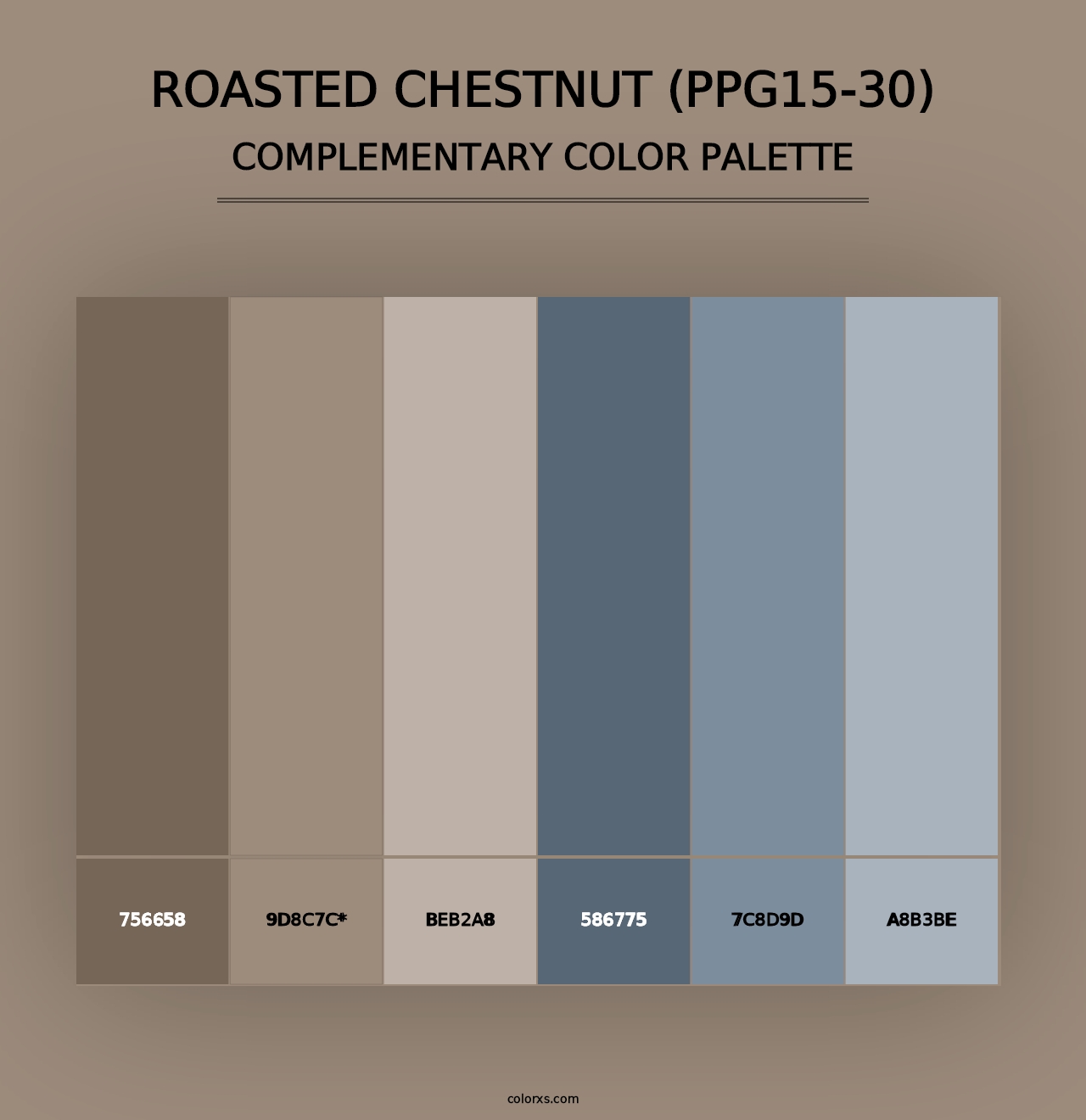 Roasted Chestnut (PPG15-30) - Complementary Color Palette