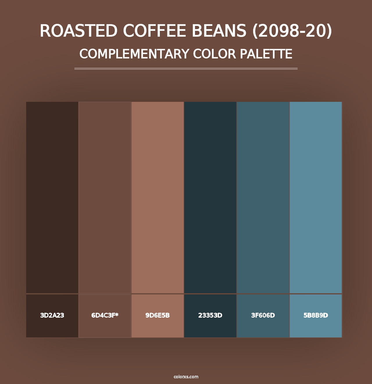 Roasted Coffee Beans (2098-20) - Complementary Color Palette