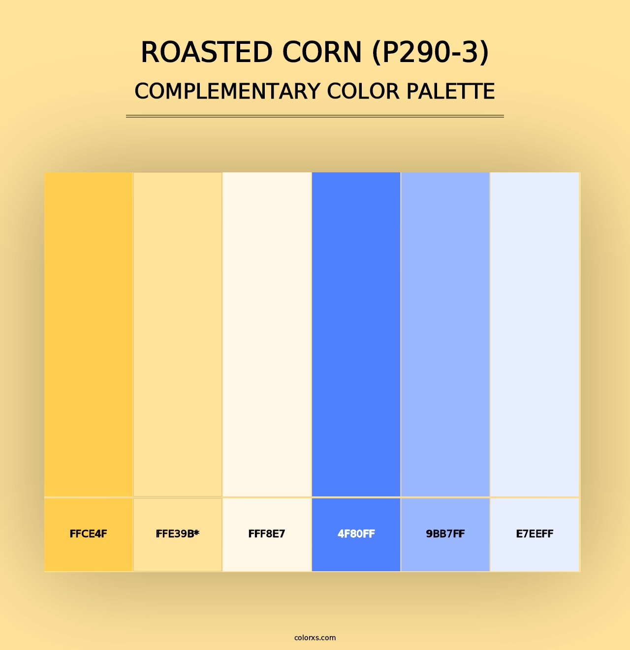 Roasted Corn (P290-3) - Complementary Color Palette