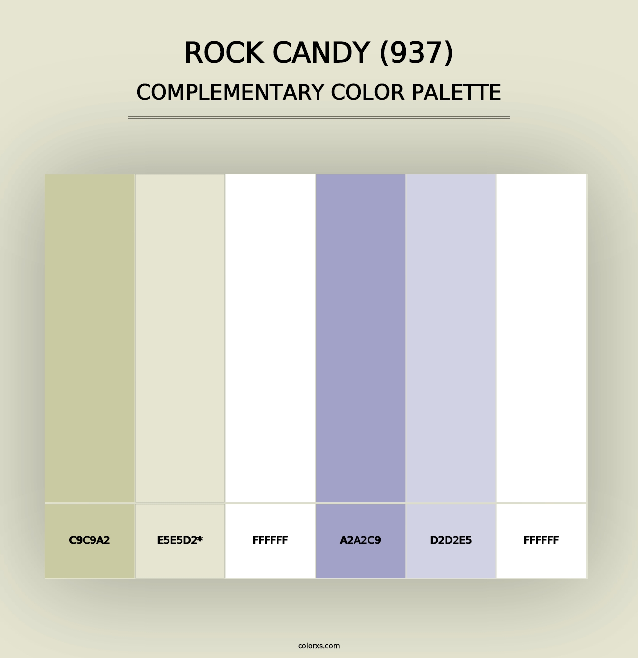 Rock Candy (937) - Complementary Color Palette