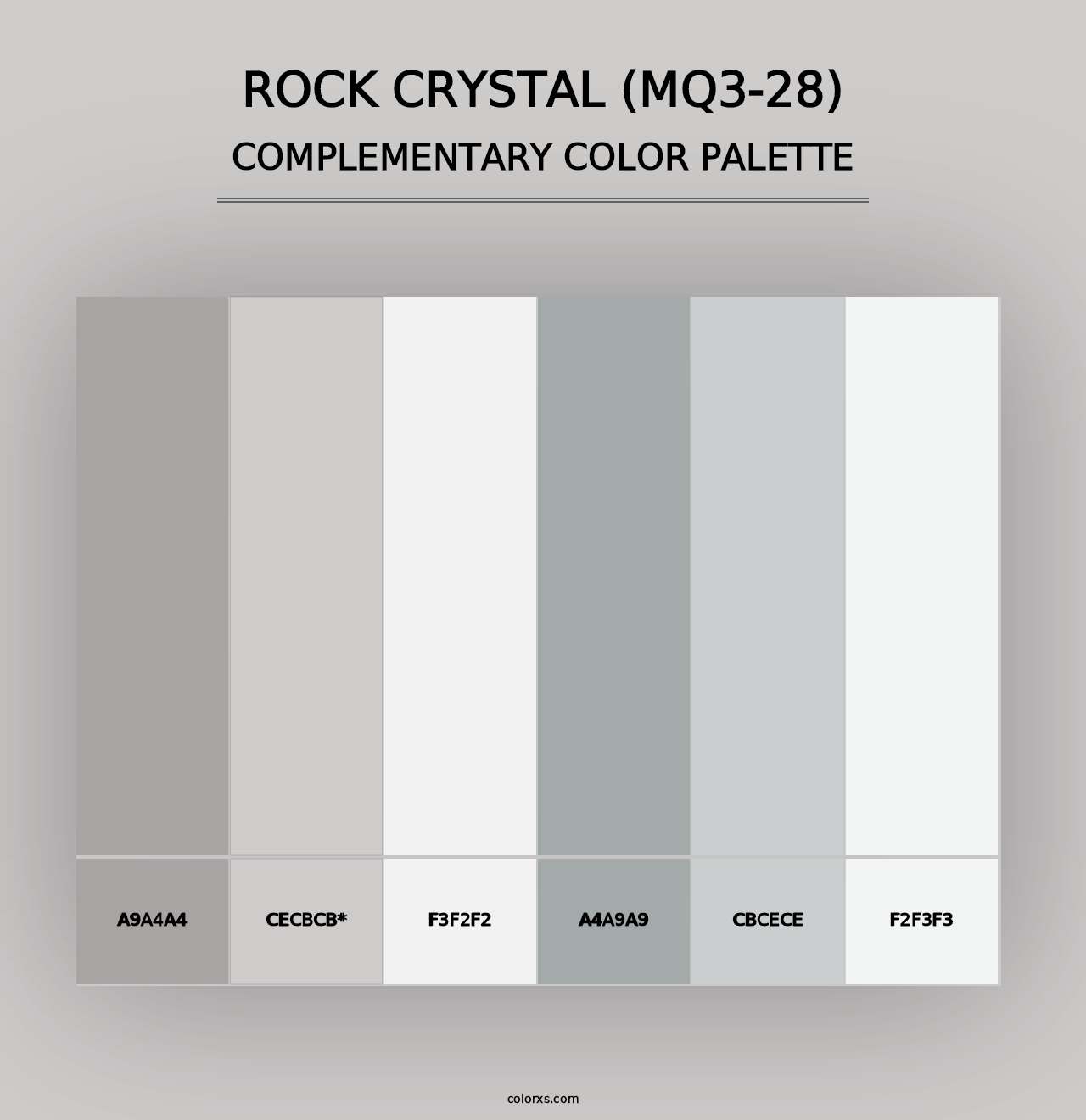 Rock Crystal (MQ3-28) - Complementary Color Palette