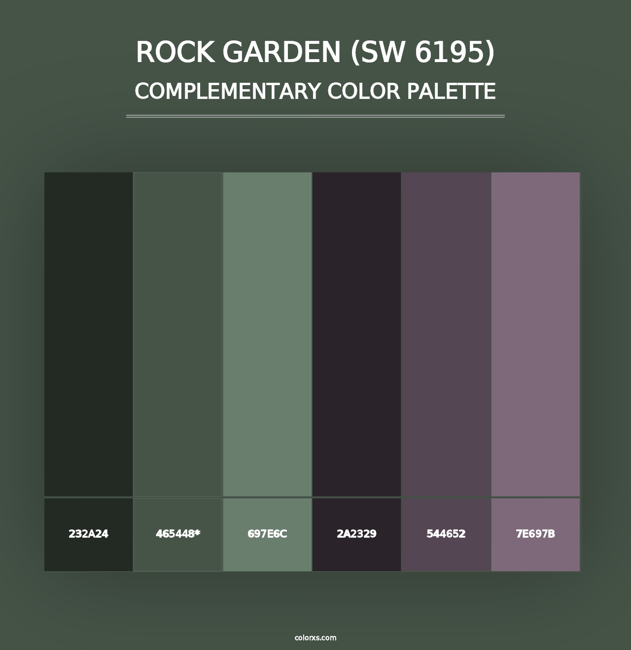 Rock Garden (SW 6195) - Complementary Color Palette