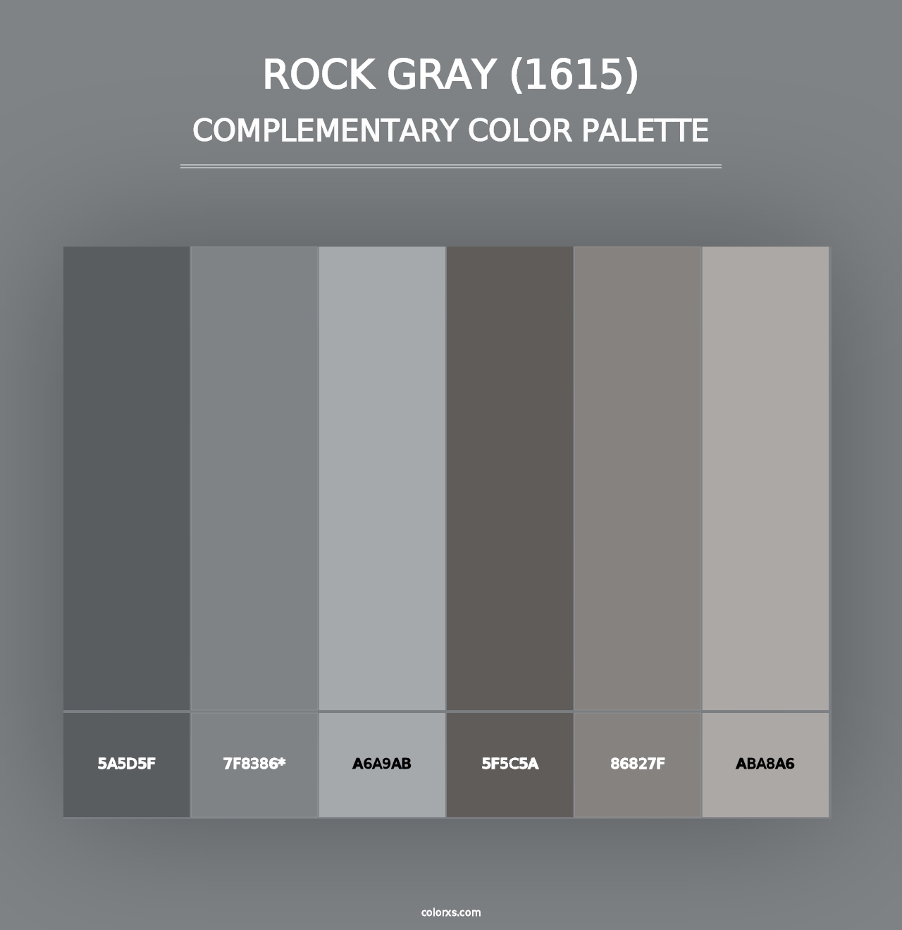 Rock Gray (1615) - Complementary Color Palette