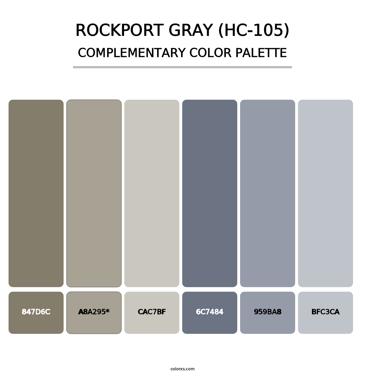 Rockport Gray (HC-105) - Complementary Color Palette