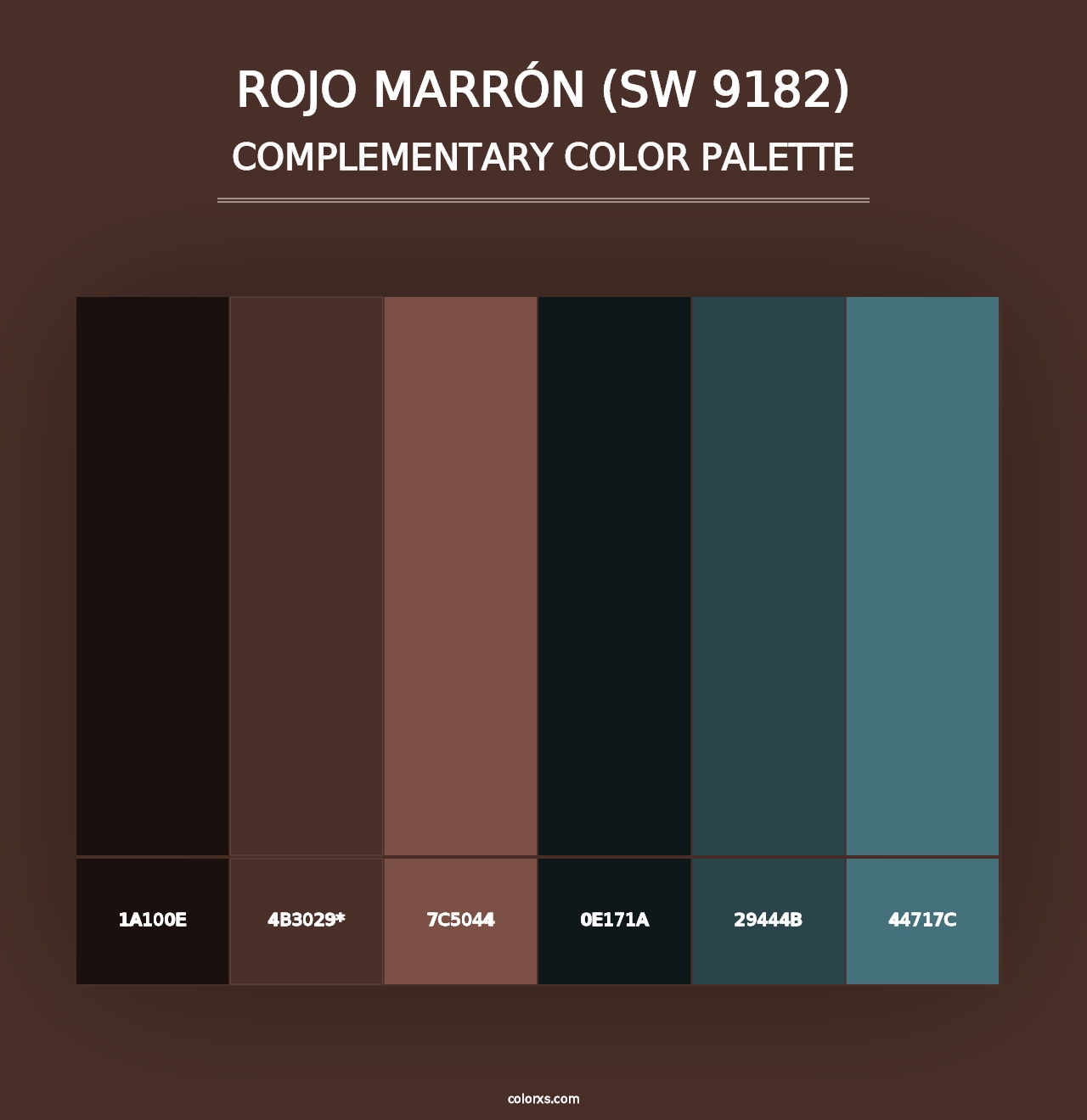 Rojo Marrón (SW 9182) - Complementary Color Palette