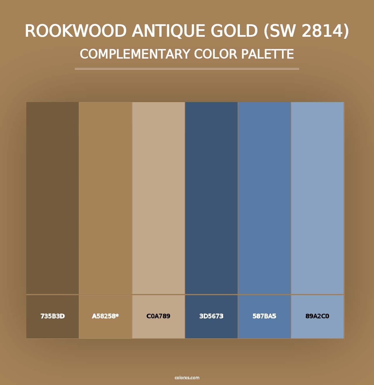 Rookwood Antique Gold (SW 2814) - Complementary Color Palette