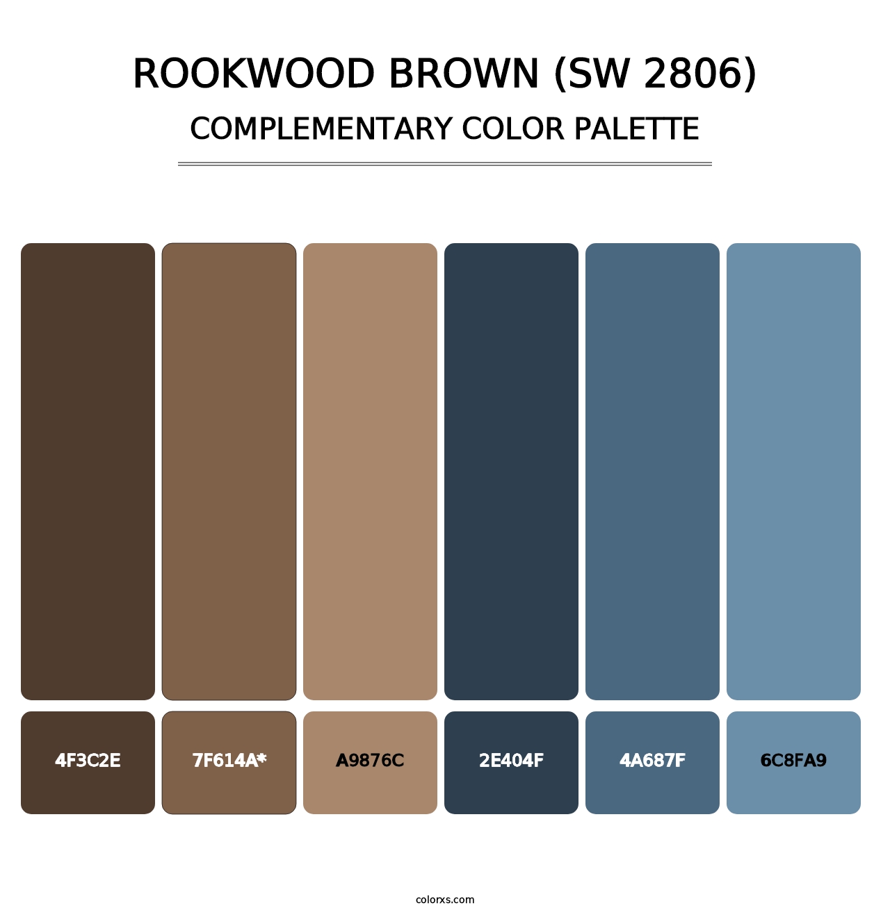 Rookwood Brown (SW 2806) - Complementary Color Palette