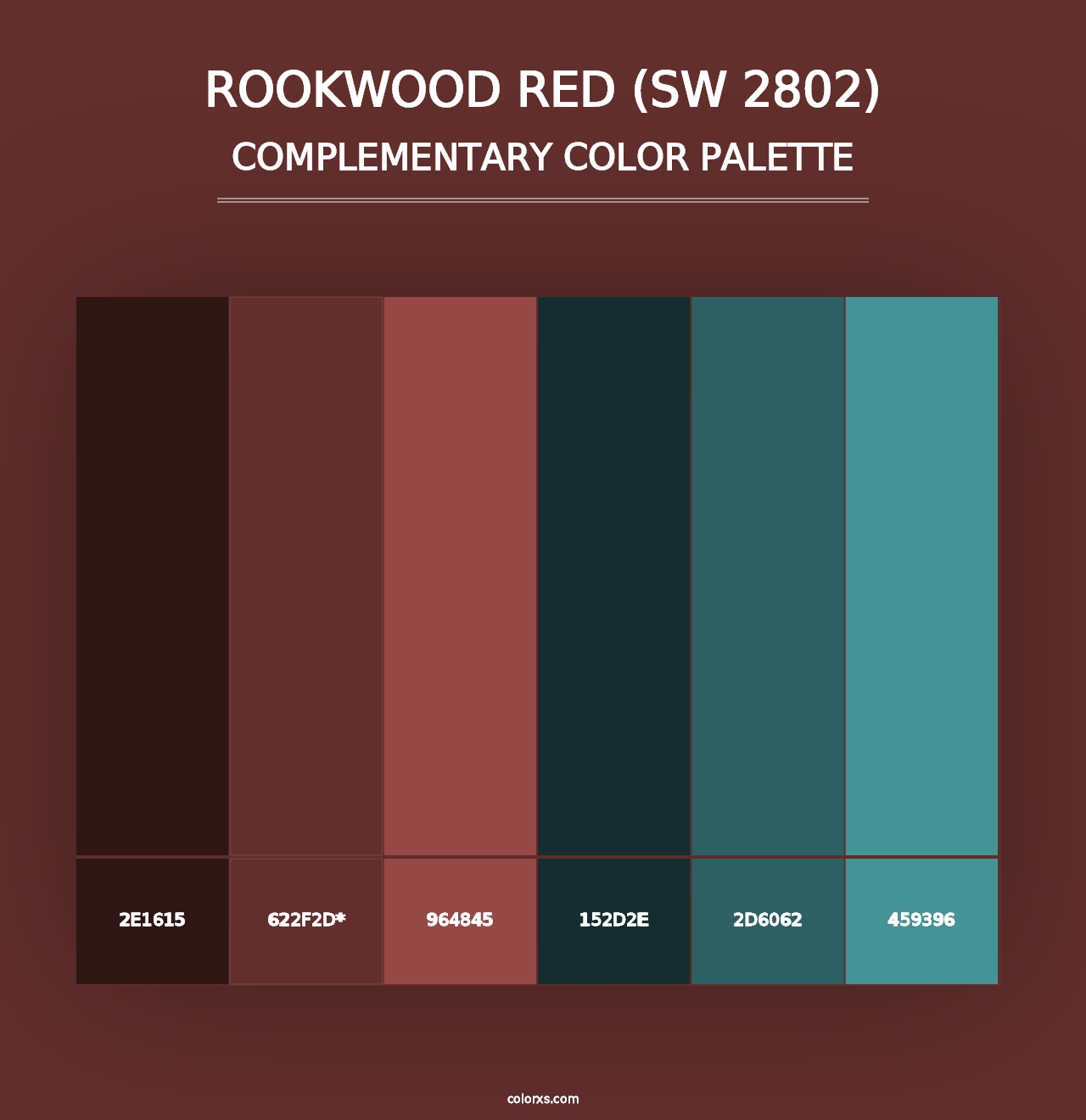 Rookwood Red (SW 2802) - Complementary Color Palette