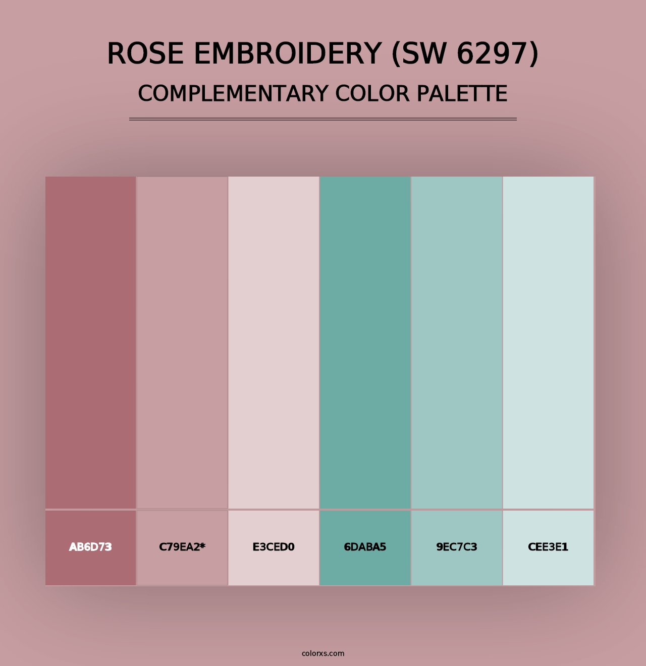 Rose Embroidery (SW 6297) - Complementary Color Palette