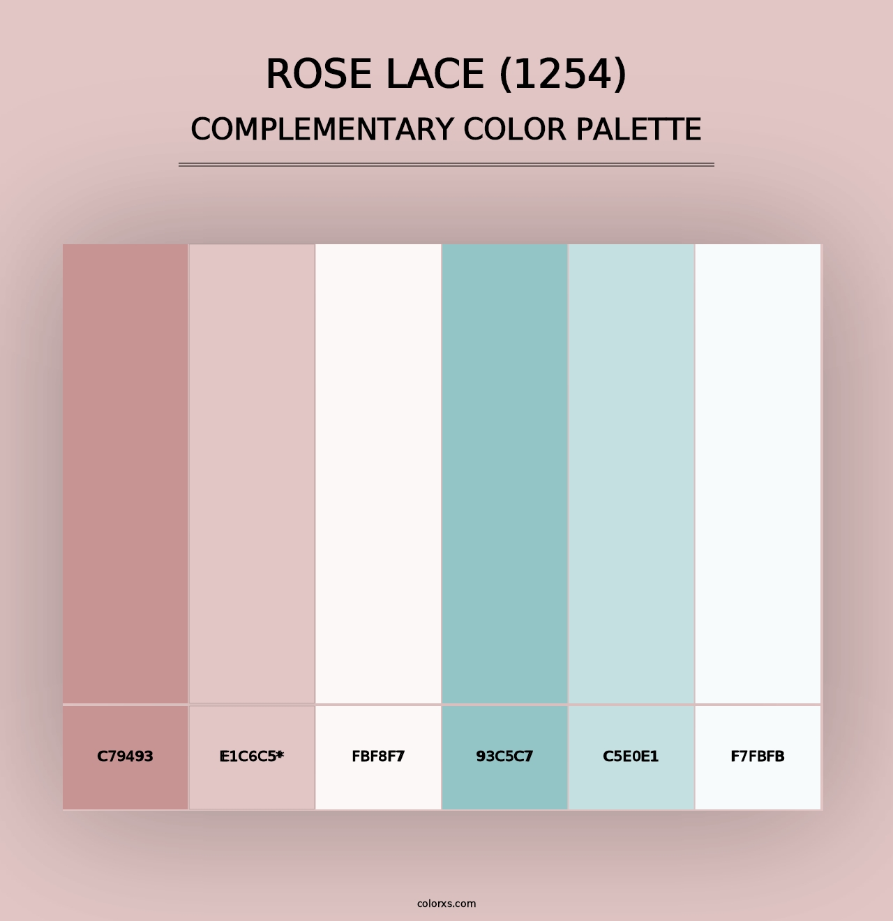 Rose Lace (1254) - Complementary Color Palette