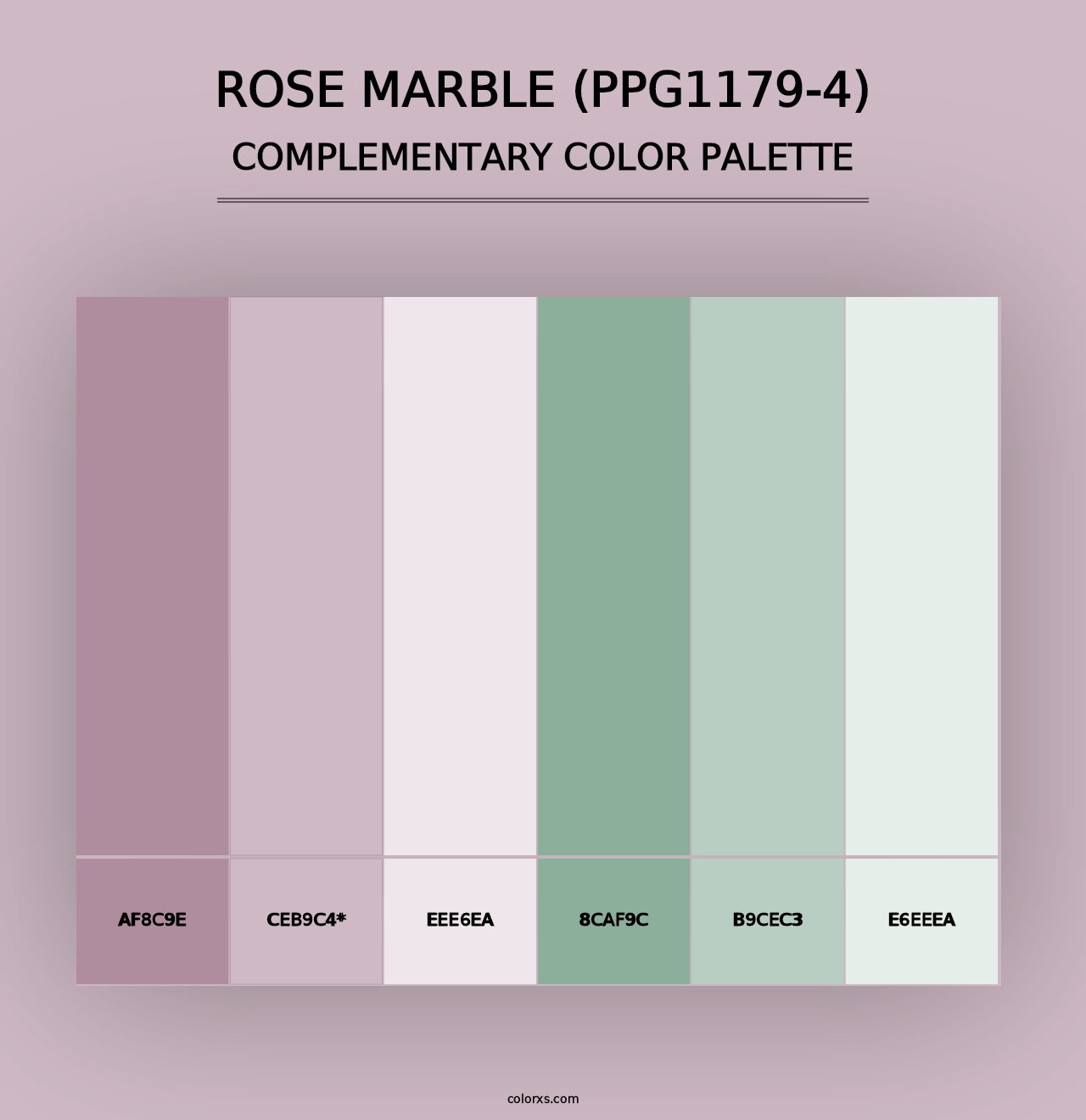 Rose Marble (PPG1179-4) - Complementary Color Palette