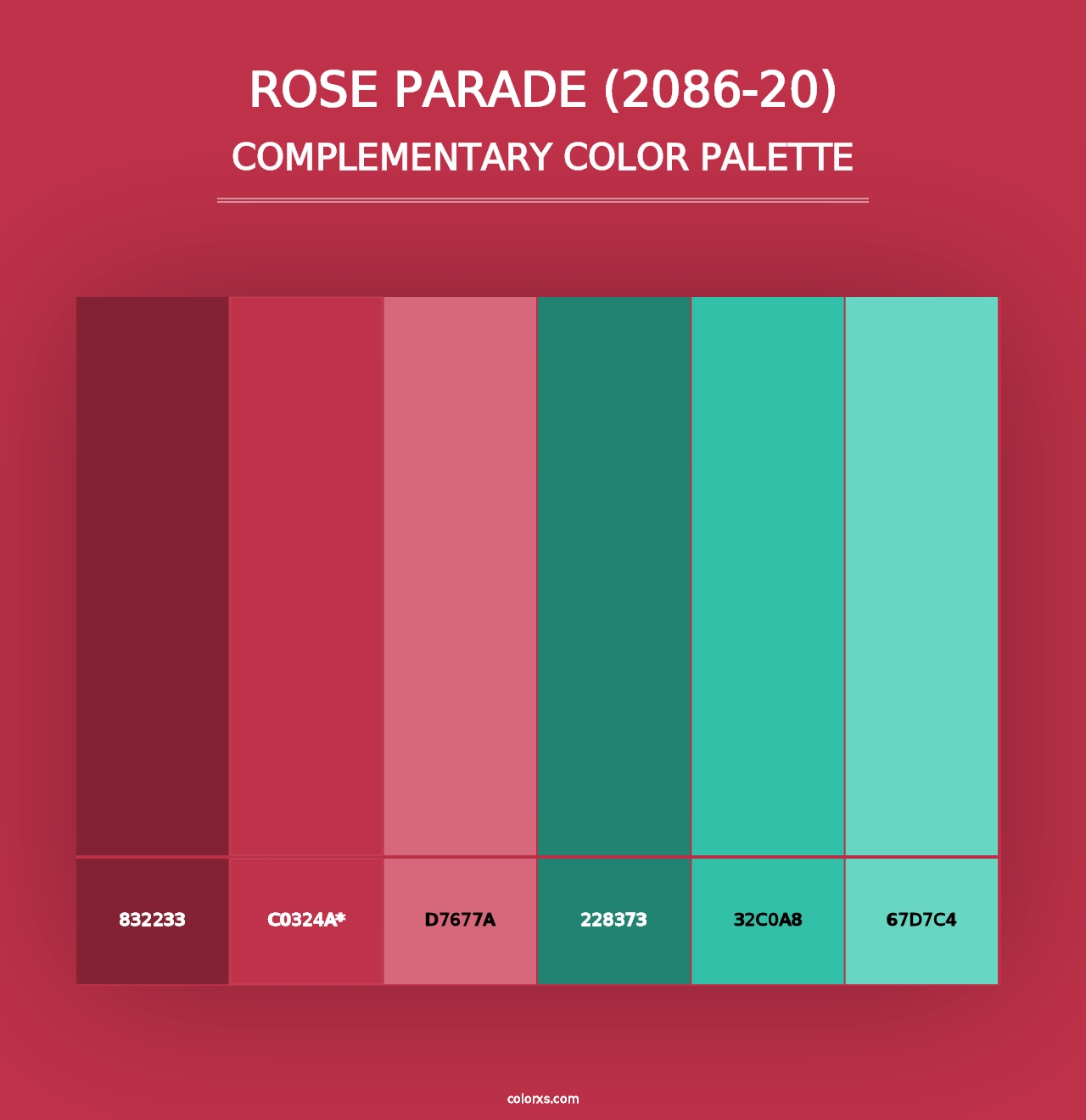 Rose Parade (2086-20) - Complementary Color Palette