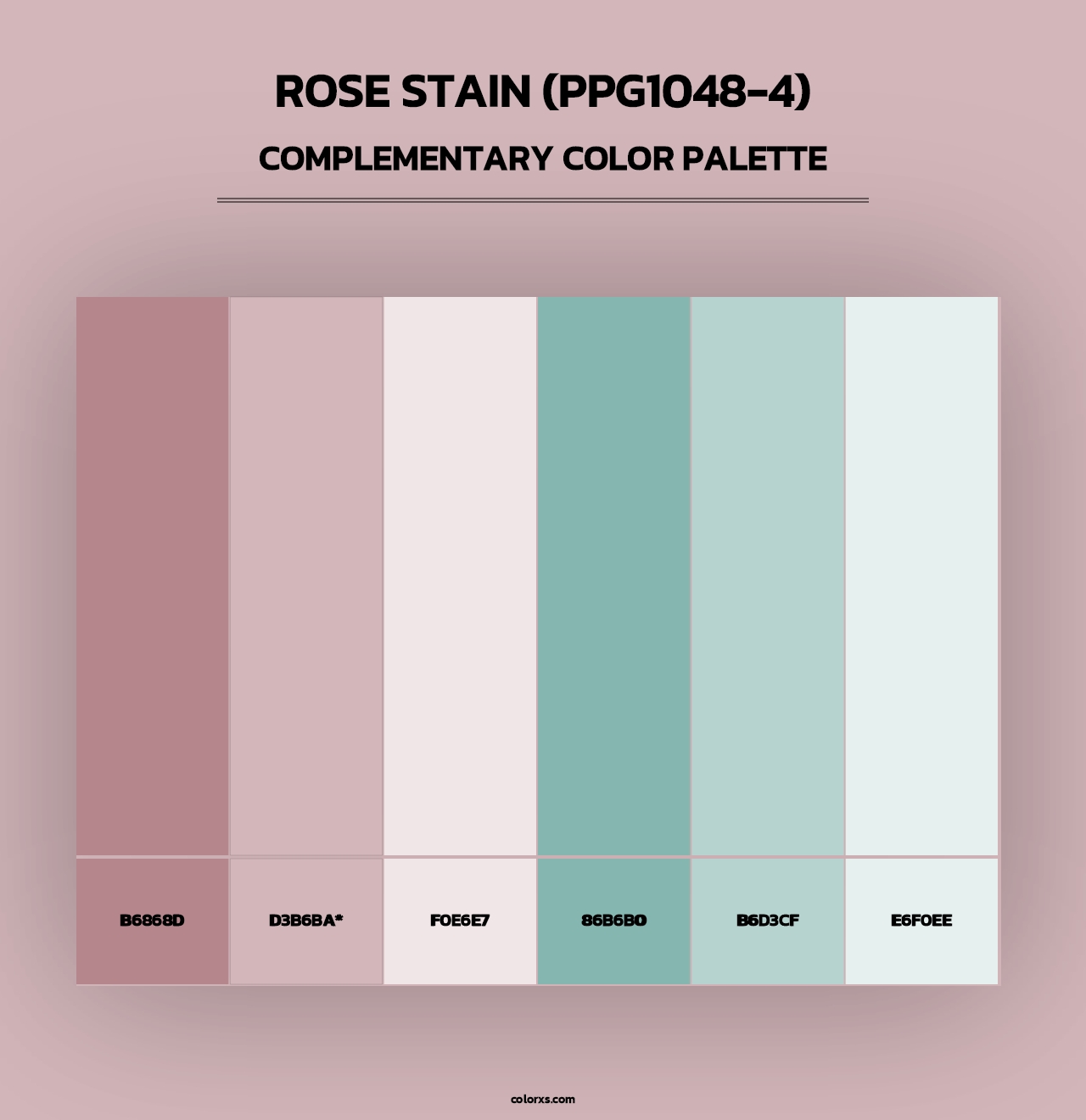 Rose Stain (PPG1048-4) - Complementary Color Palette