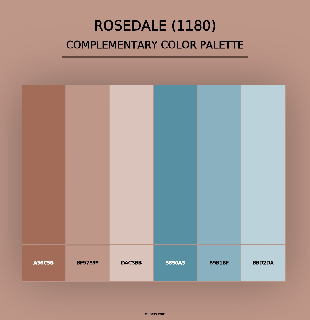 Rosedale (1180) - Complementary Color Palette