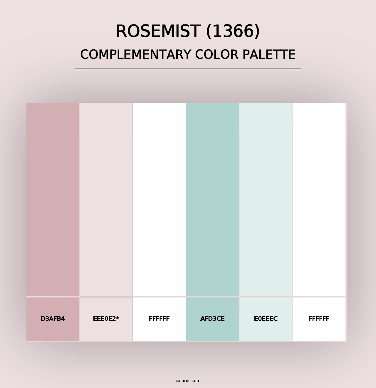 Rosemist (1366) - Complementary Color Palette