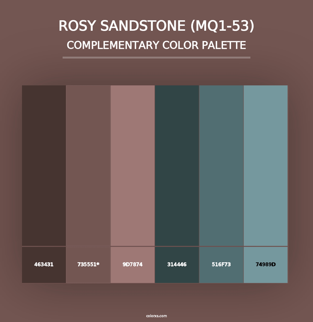 Rosy Sandstone (MQ1-53) - Complementary Color Palette