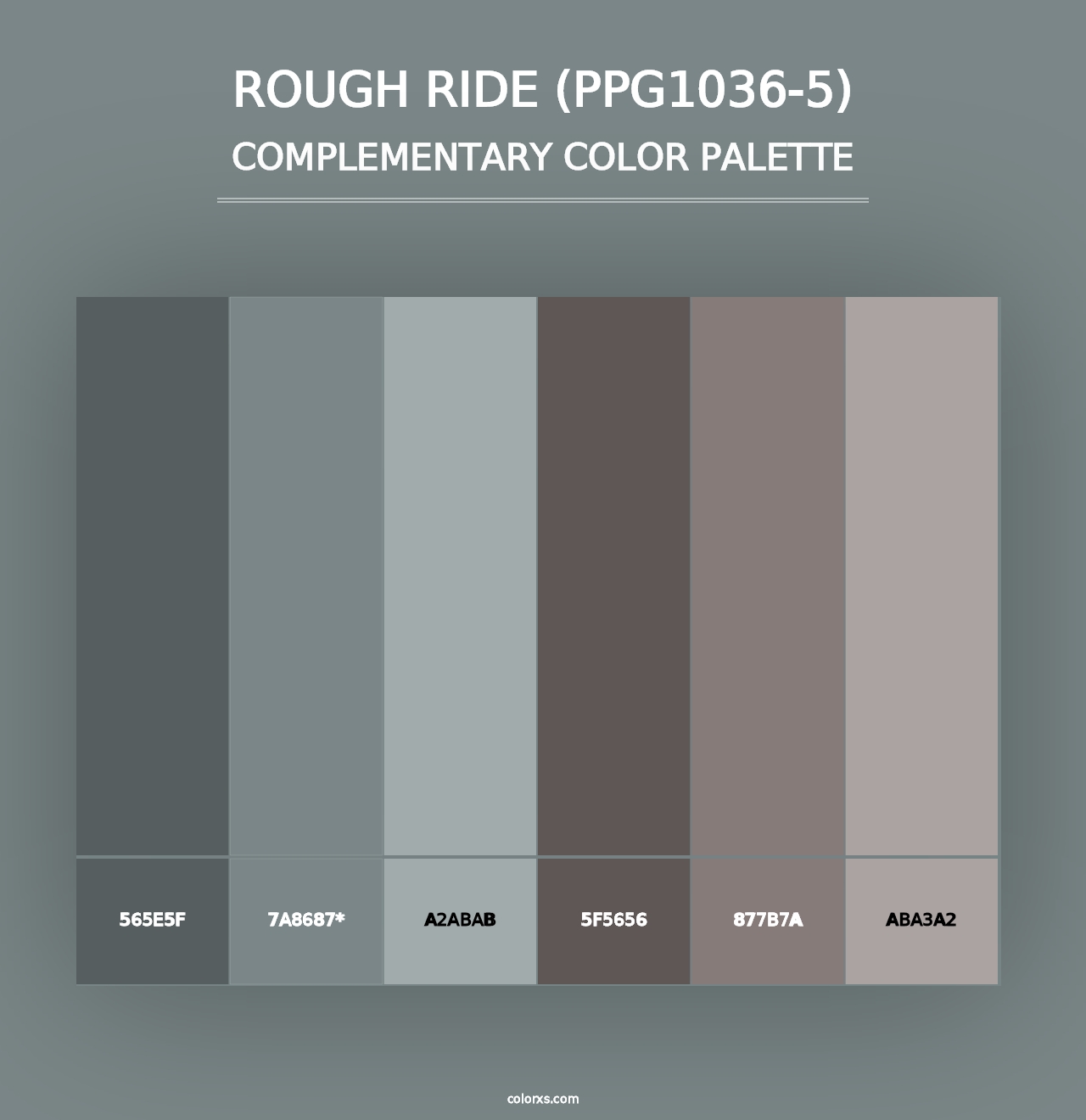 Rough Ride (PPG1036-5) - Complementary Color Palette