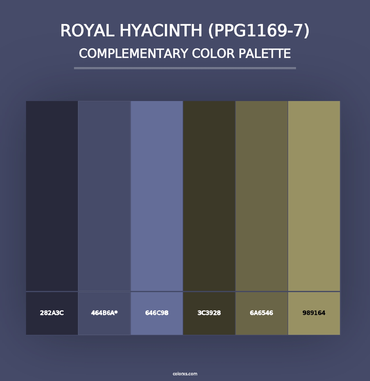 Royal Hyacinth (PPG1169-7) - Complementary Color Palette