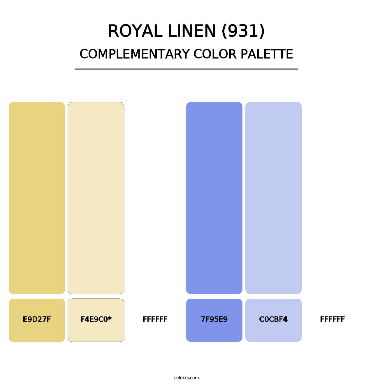 Royal Linen (931) - Complementary Color Palette