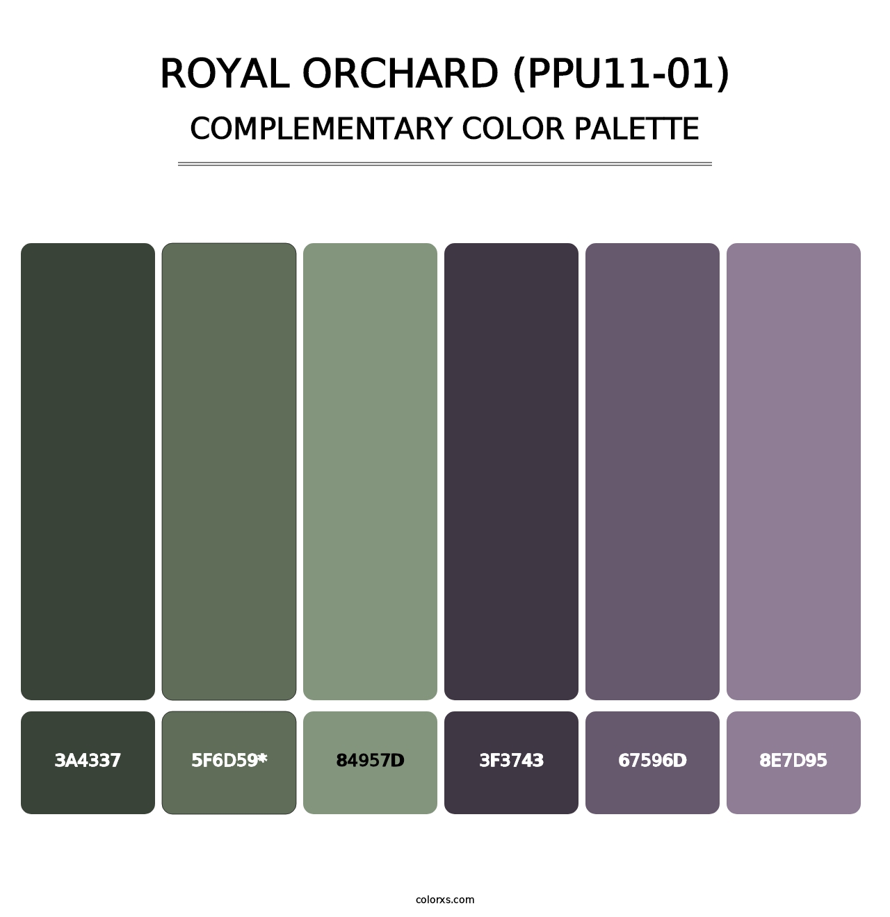 Royal Orchard (PPU11-01) - Complementary Color Palette