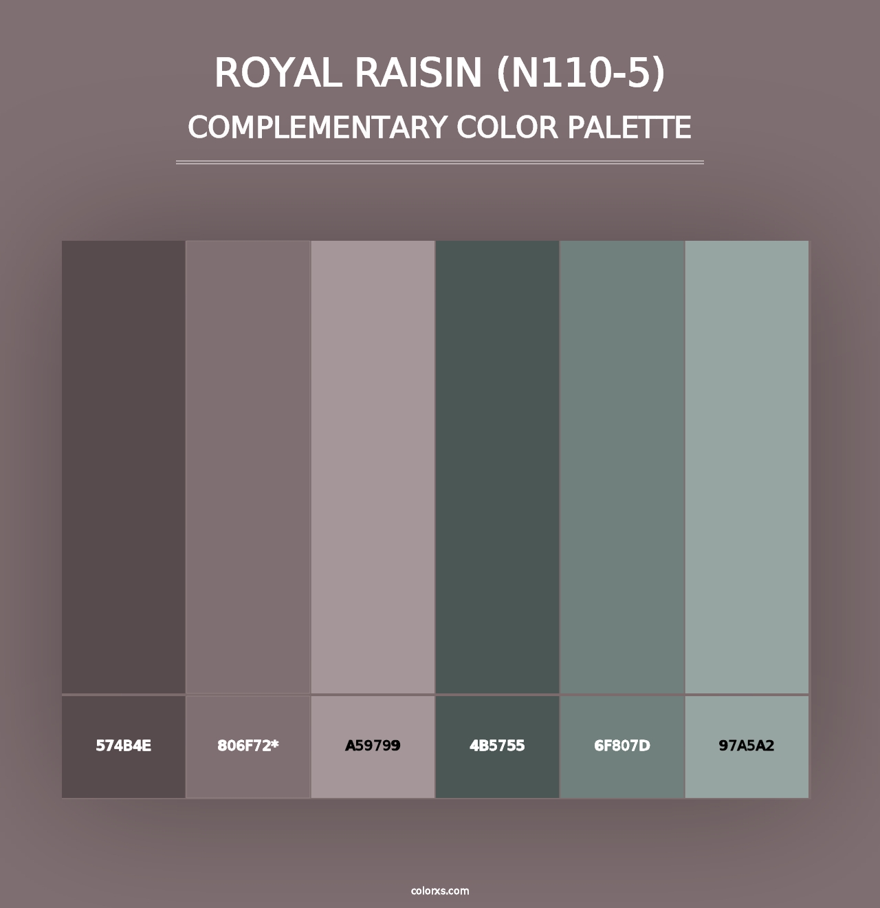 Royal Raisin (N110-5) - Complementary Color Palette