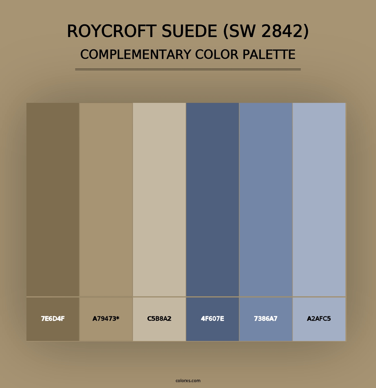 Roycroft Suede (SW 2842) - Complementary Color Palette