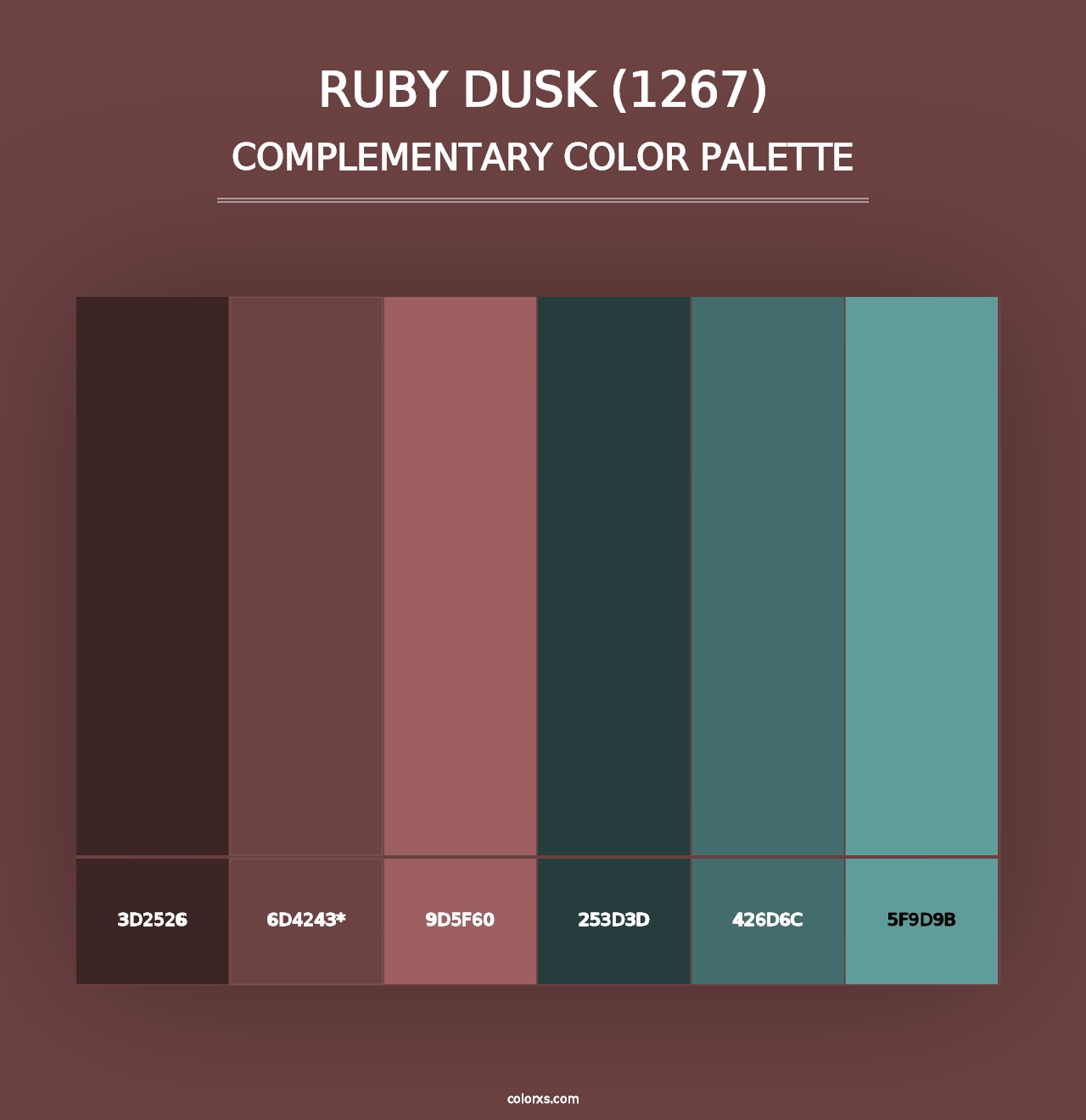 Ruby Dusk (1267) - Complementary Color Palette