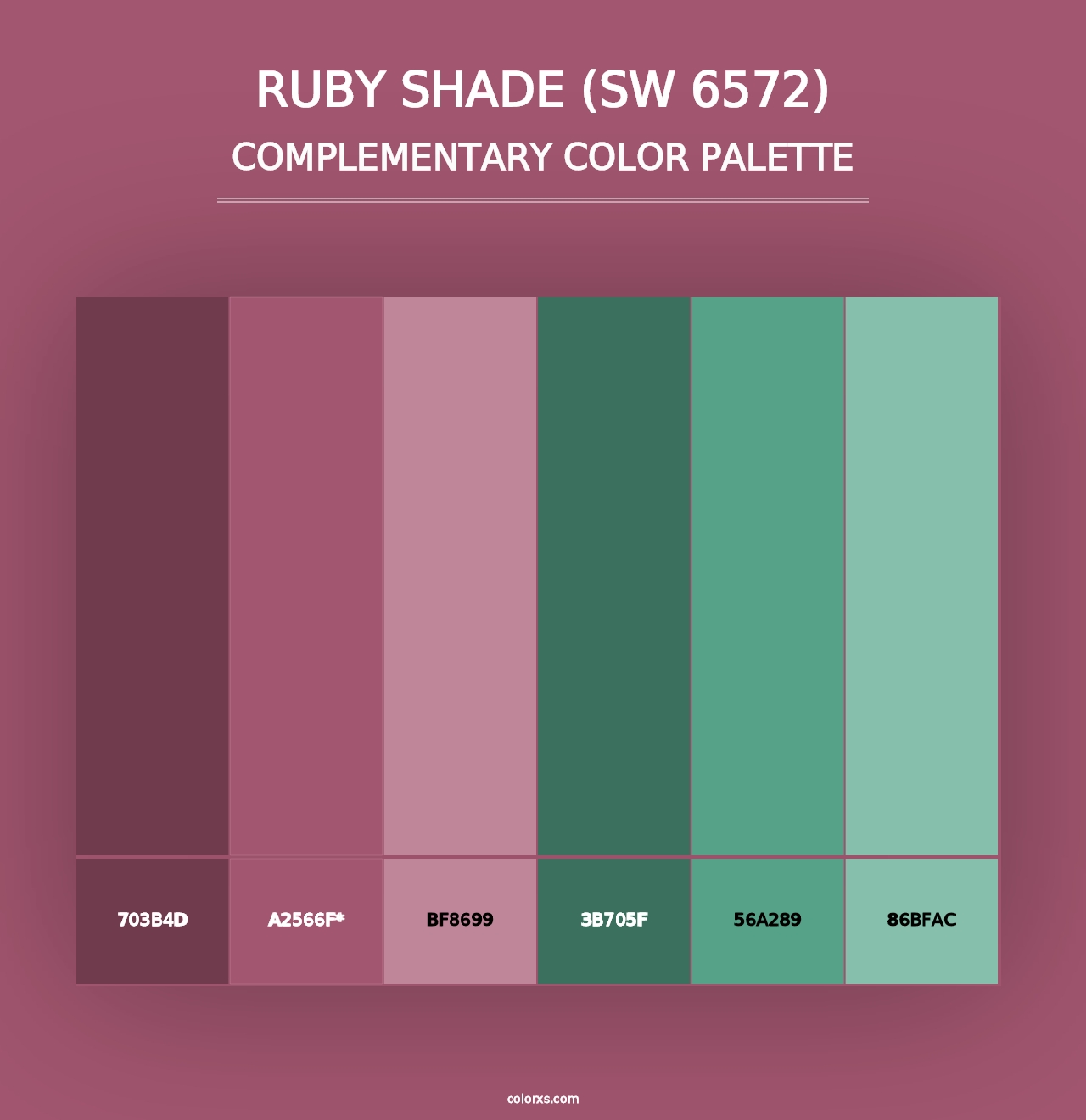 Ruby Shade (SW 6572) - Complementary Color Palette