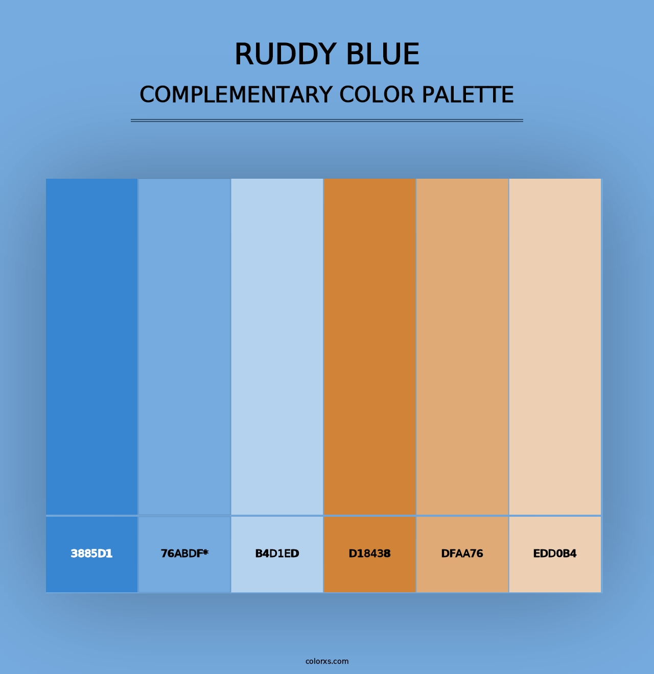 Ruddy Blue - Complementary Color Palette