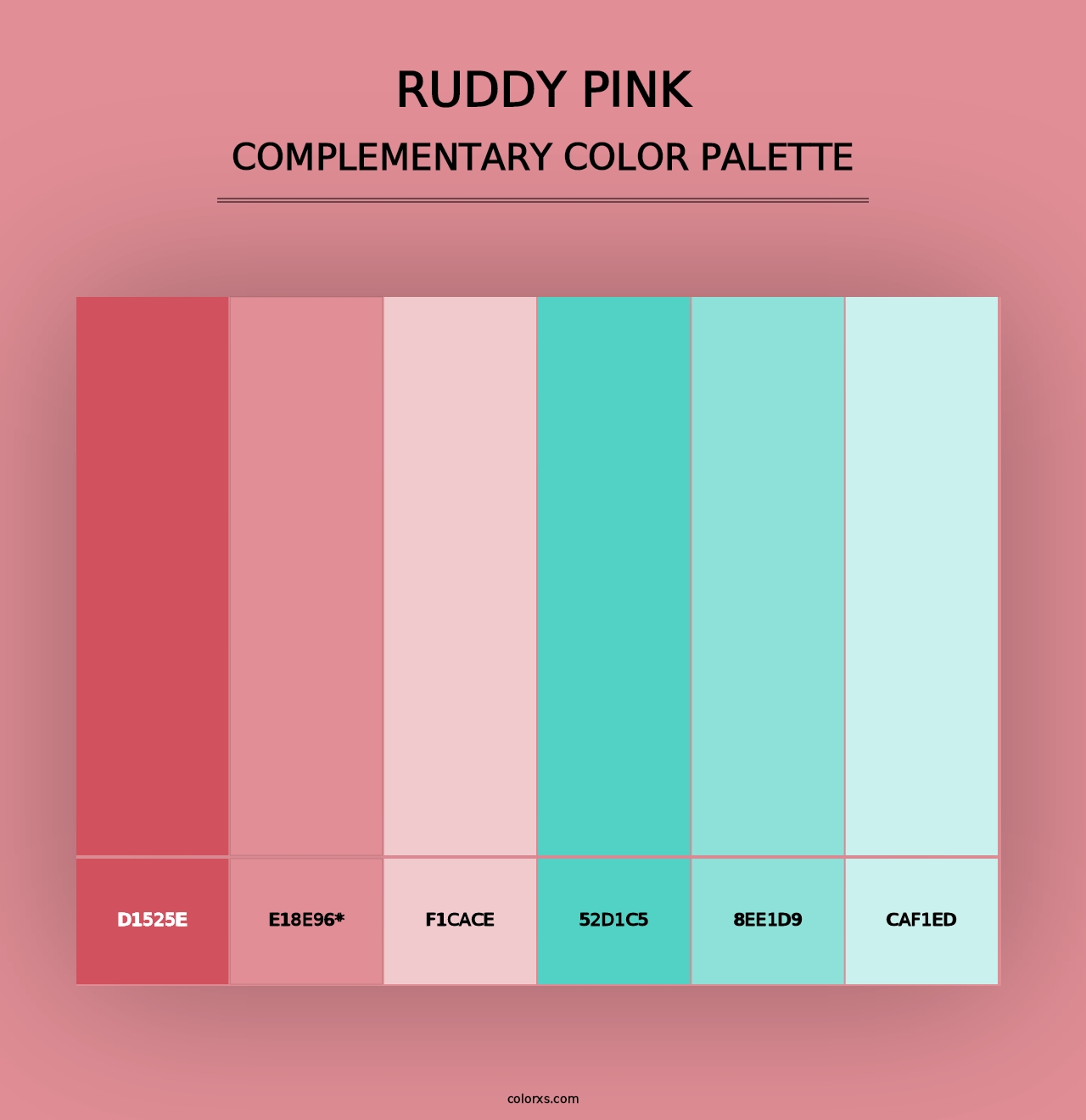 Ruddy Pink - Complementary Color Palette