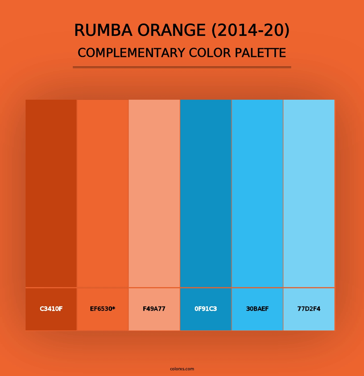 Rumba Orange (2014-20) - Complementary Color Palette