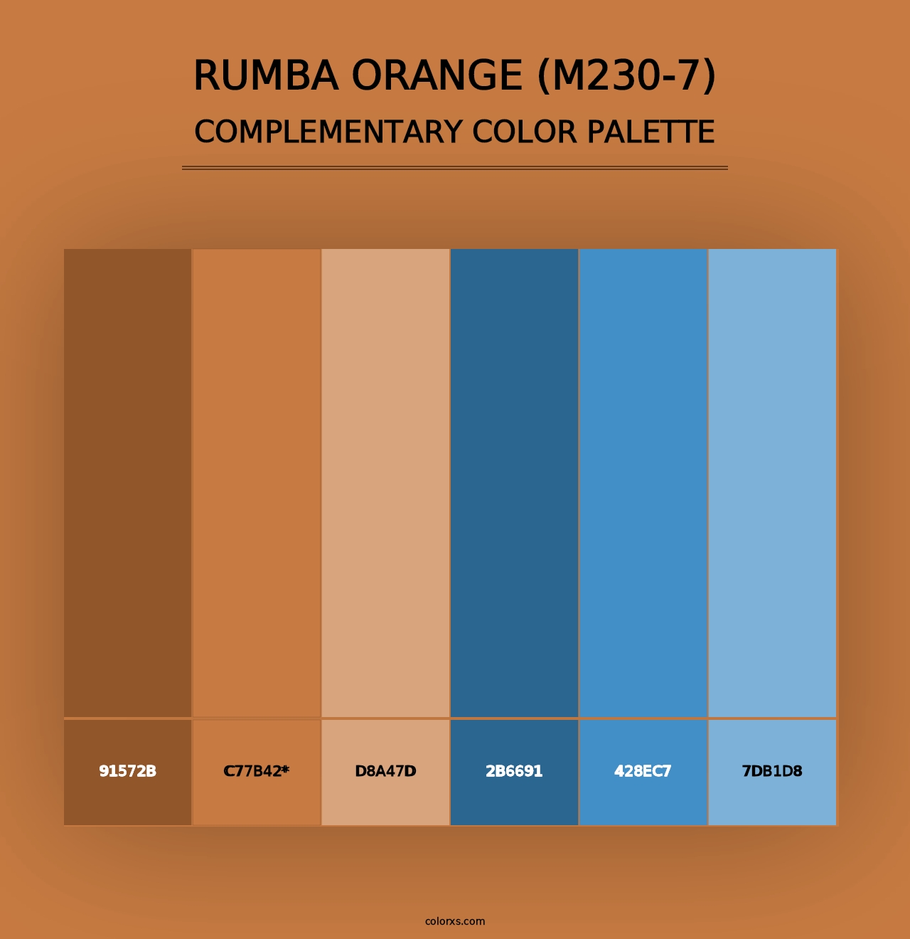 Rumba Orange (M230-7) - Complementary Color Palette