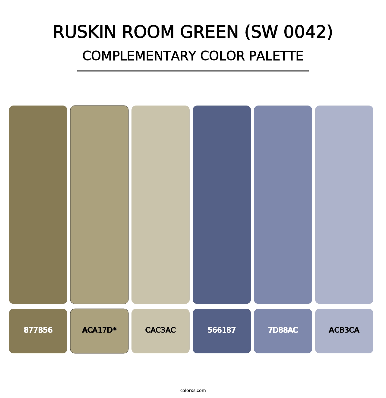 Ruskin Room Green (SW 0042) - Complementary Color Palette