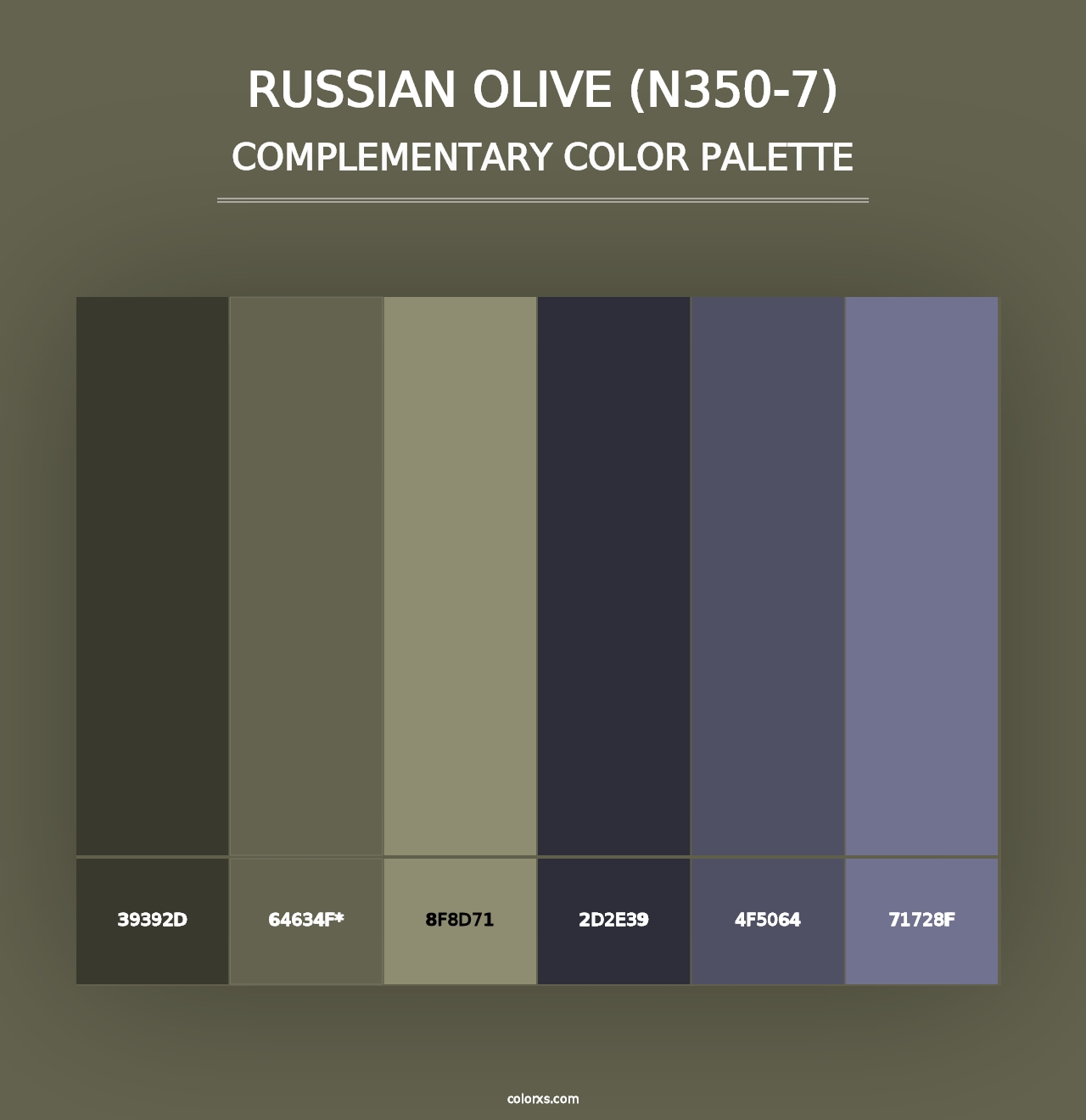 Russian Olive (N350-7) - Complementary Color Palette