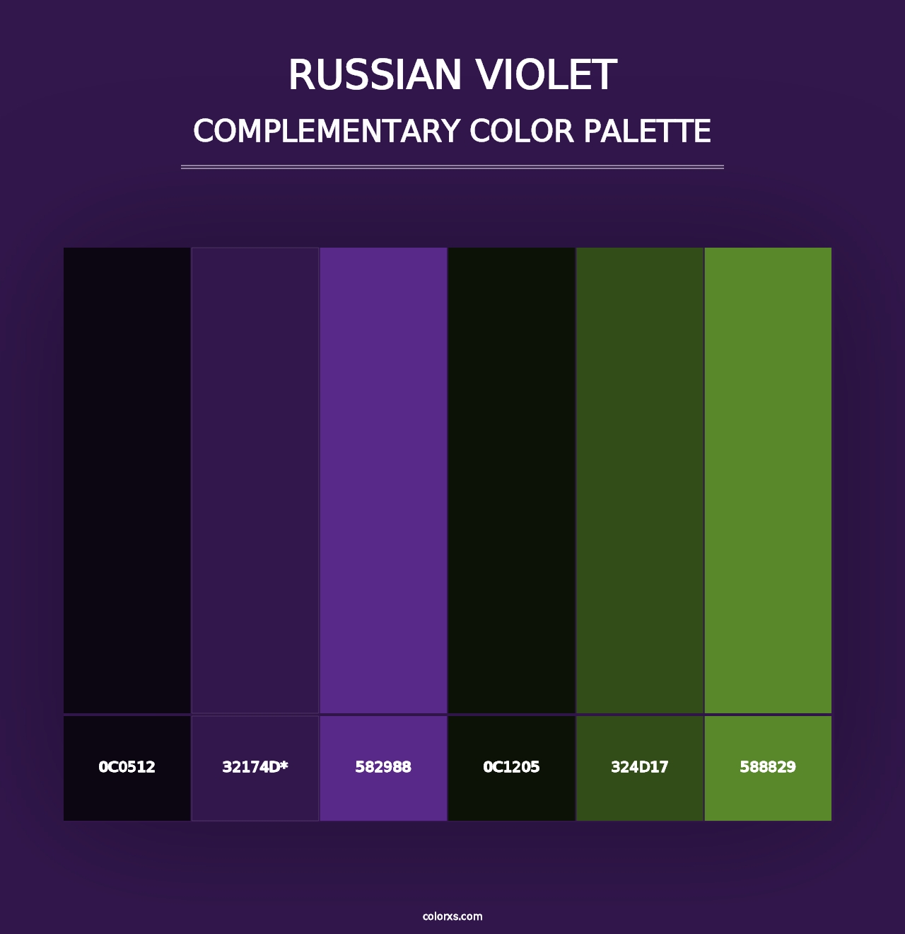 Russian Violet - Complementary Color Palette