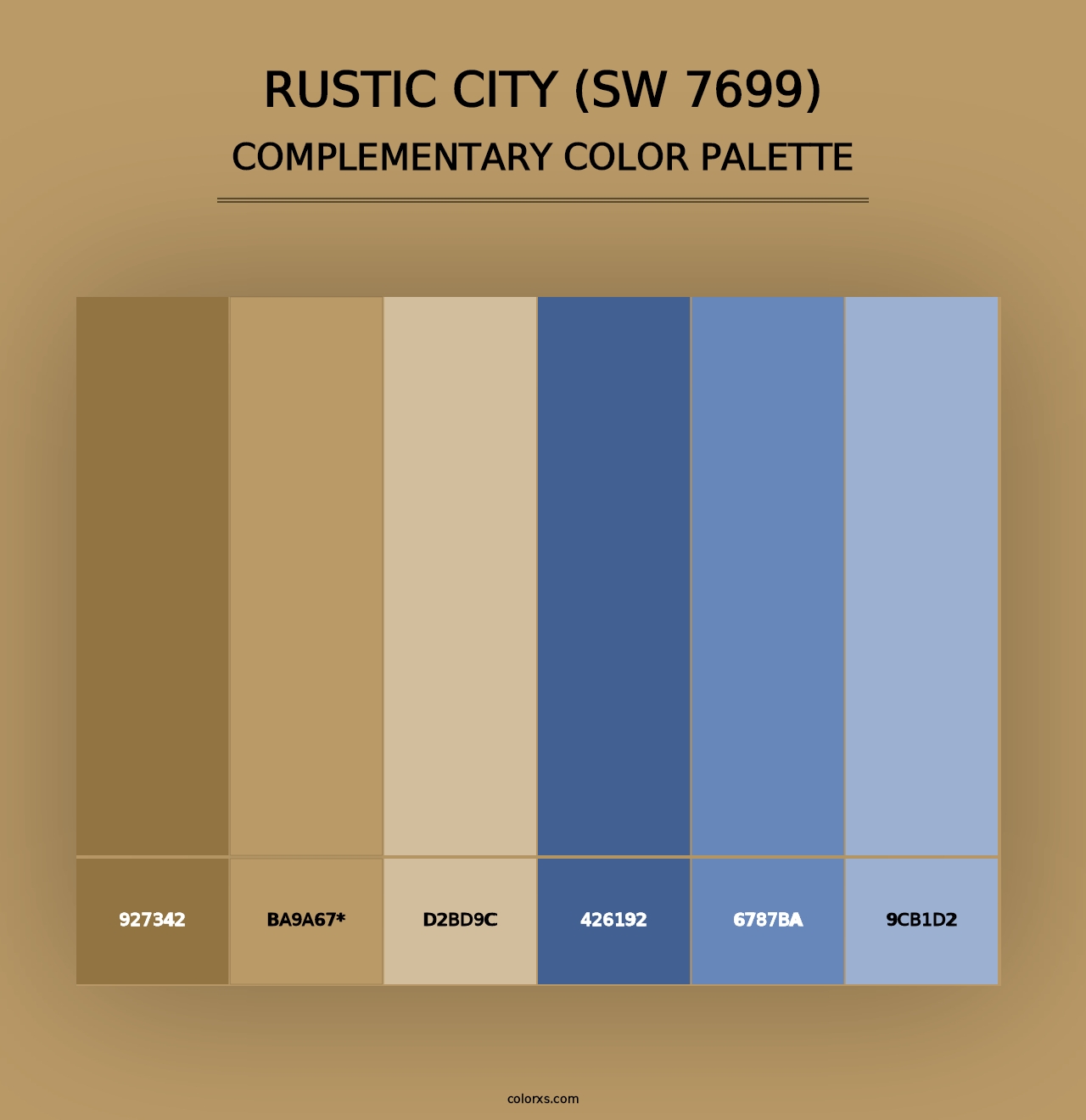 Rustic City (SW 7699) - Complementary Color Palette