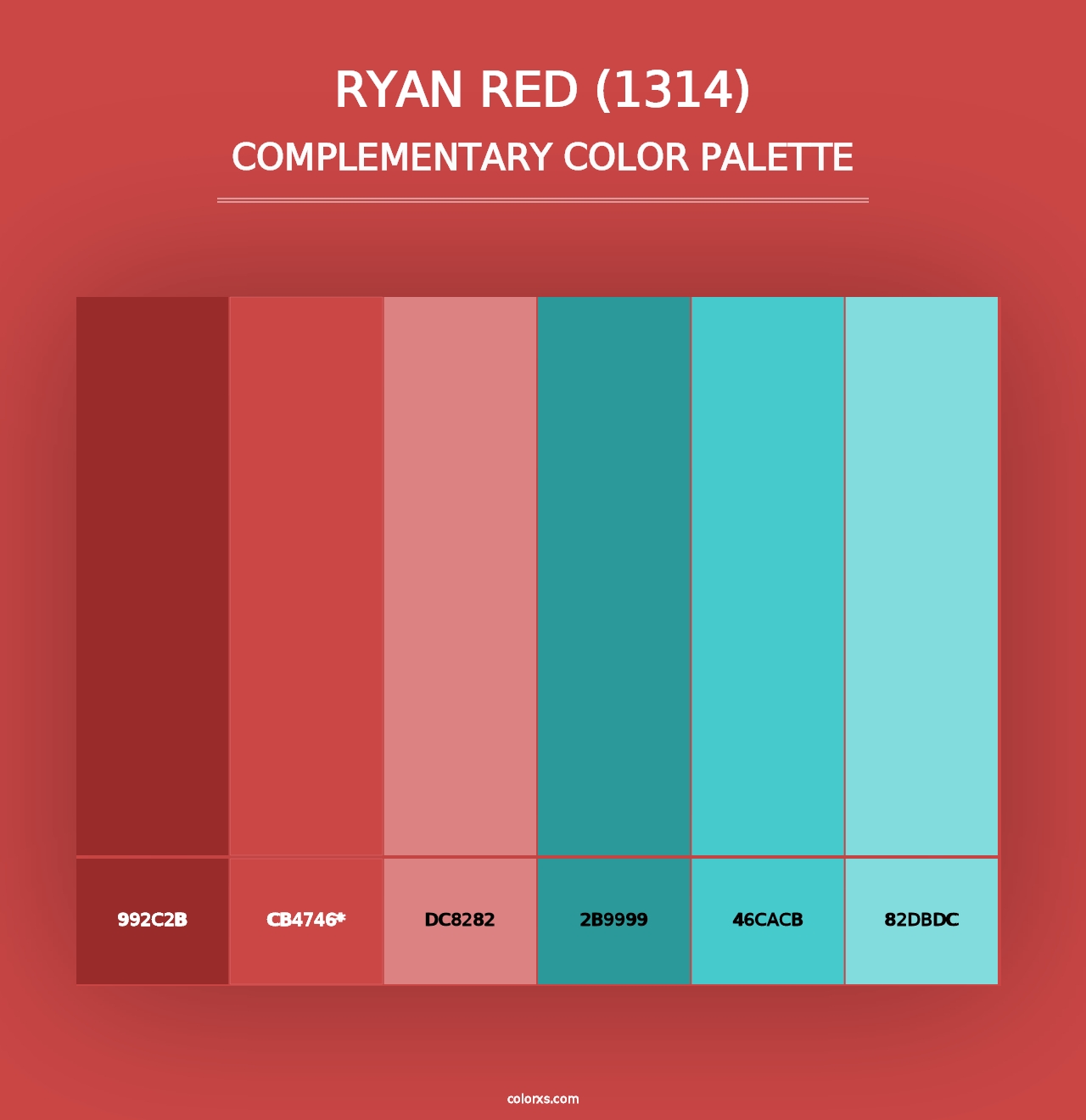 Ryan Red (1314) - Complementary Color Palette