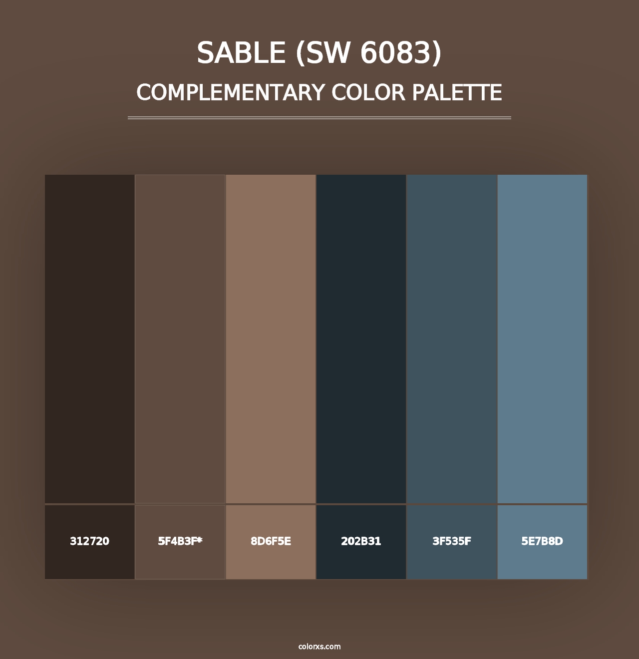 Sable (SW 6083) - Complementary Color Palette