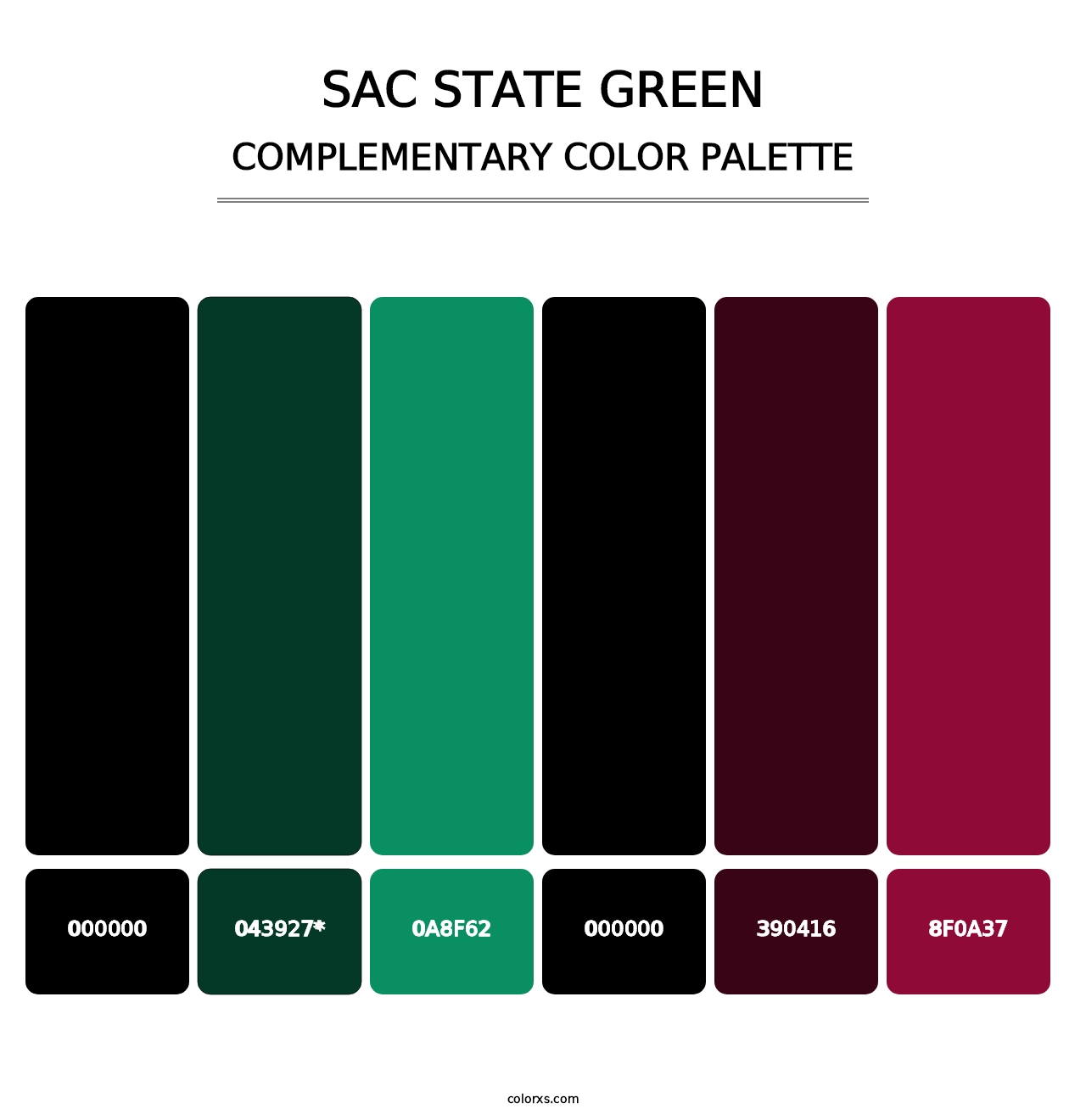 Sac State Green - Complementary Color Palette