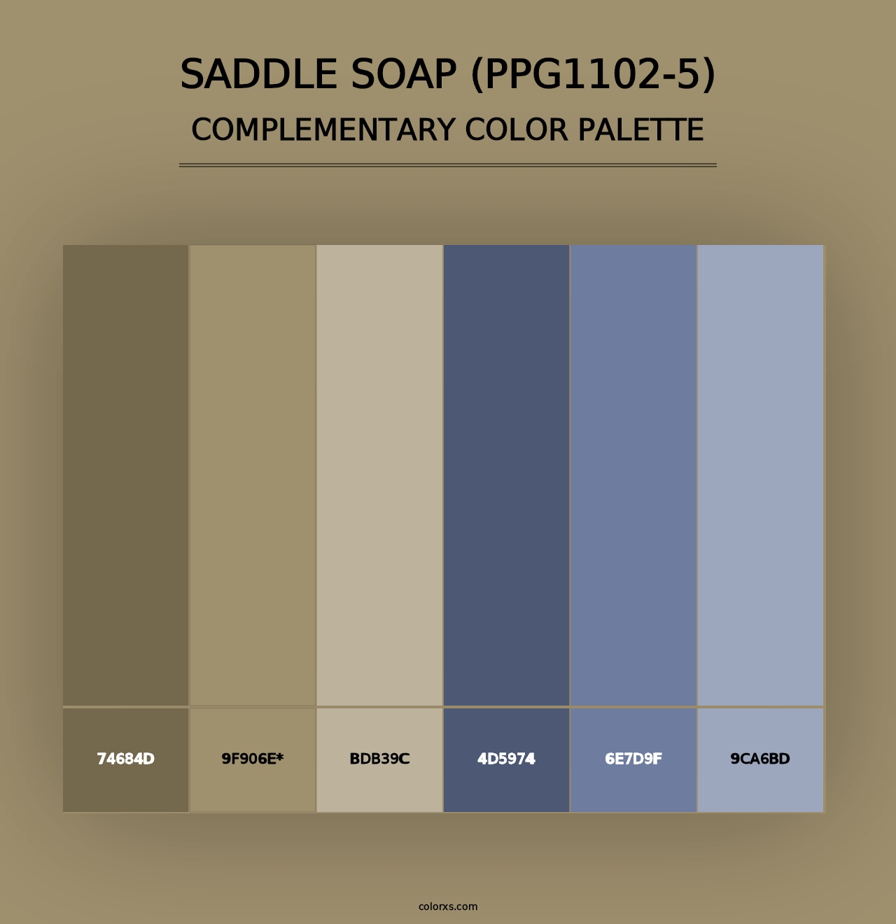 Saddle Soap (PPG1102-5) - Complementary Color Palette