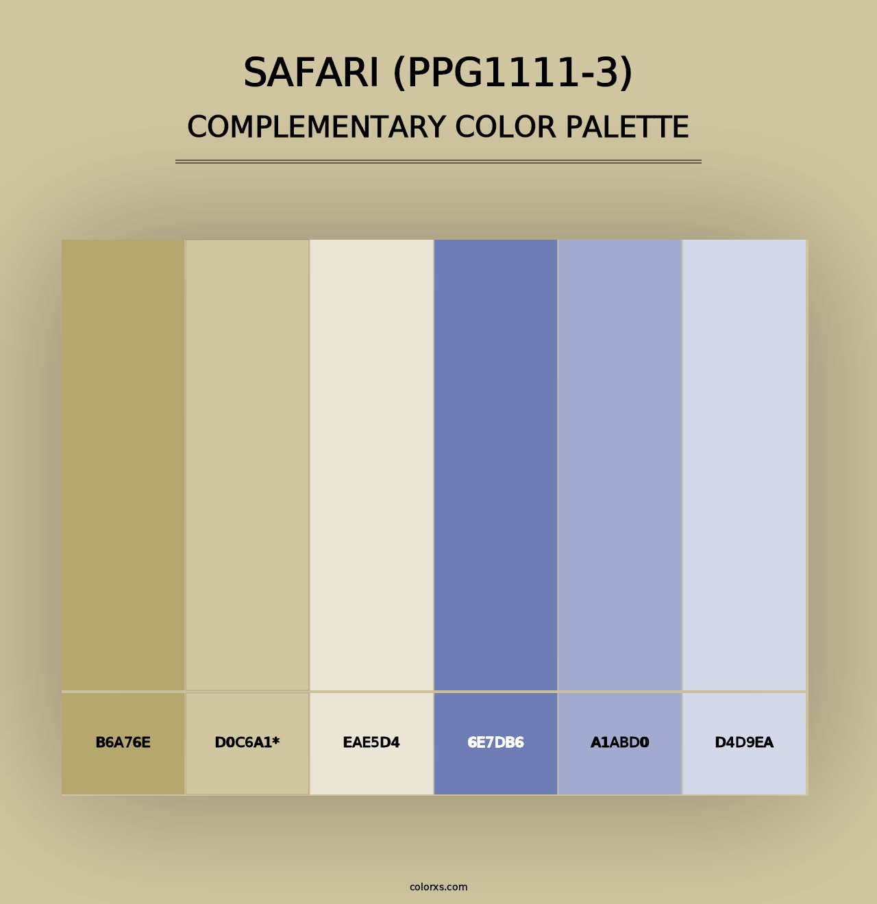 Safari (PPG1111-3) - Complementary Color Palette