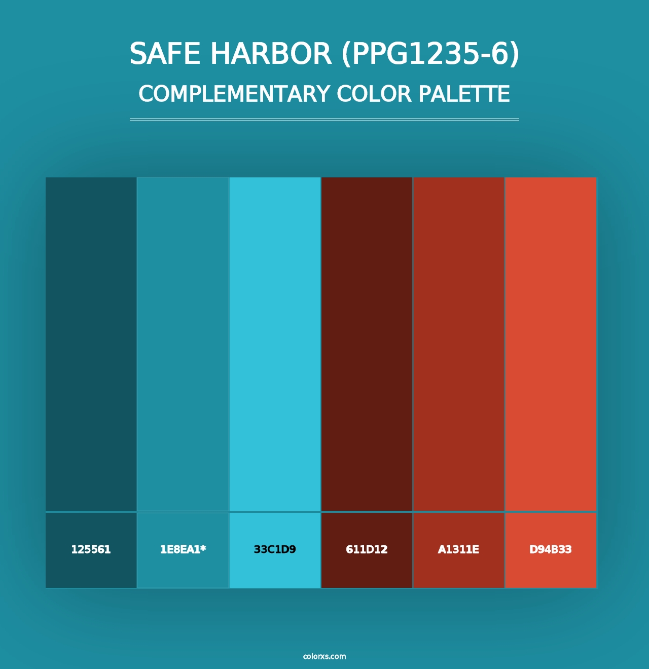 Safe Harbor (PPG1235-6) - Complementary Color Palette