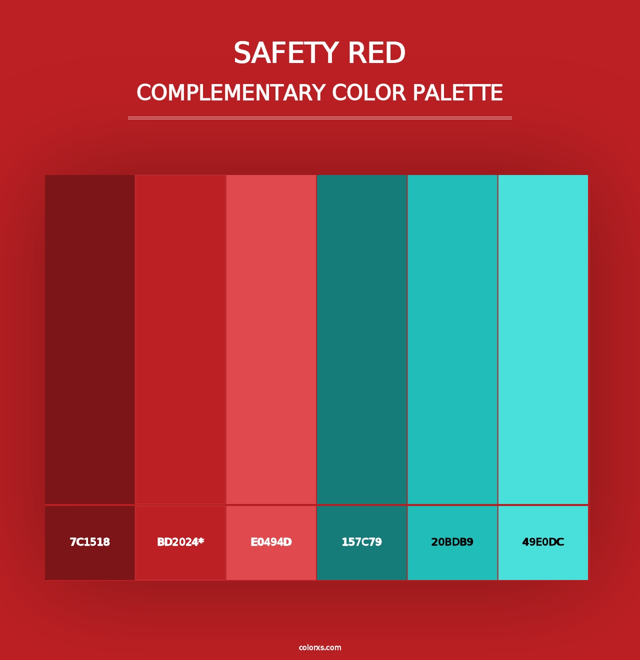 Safety Red - Complementary Color Palette