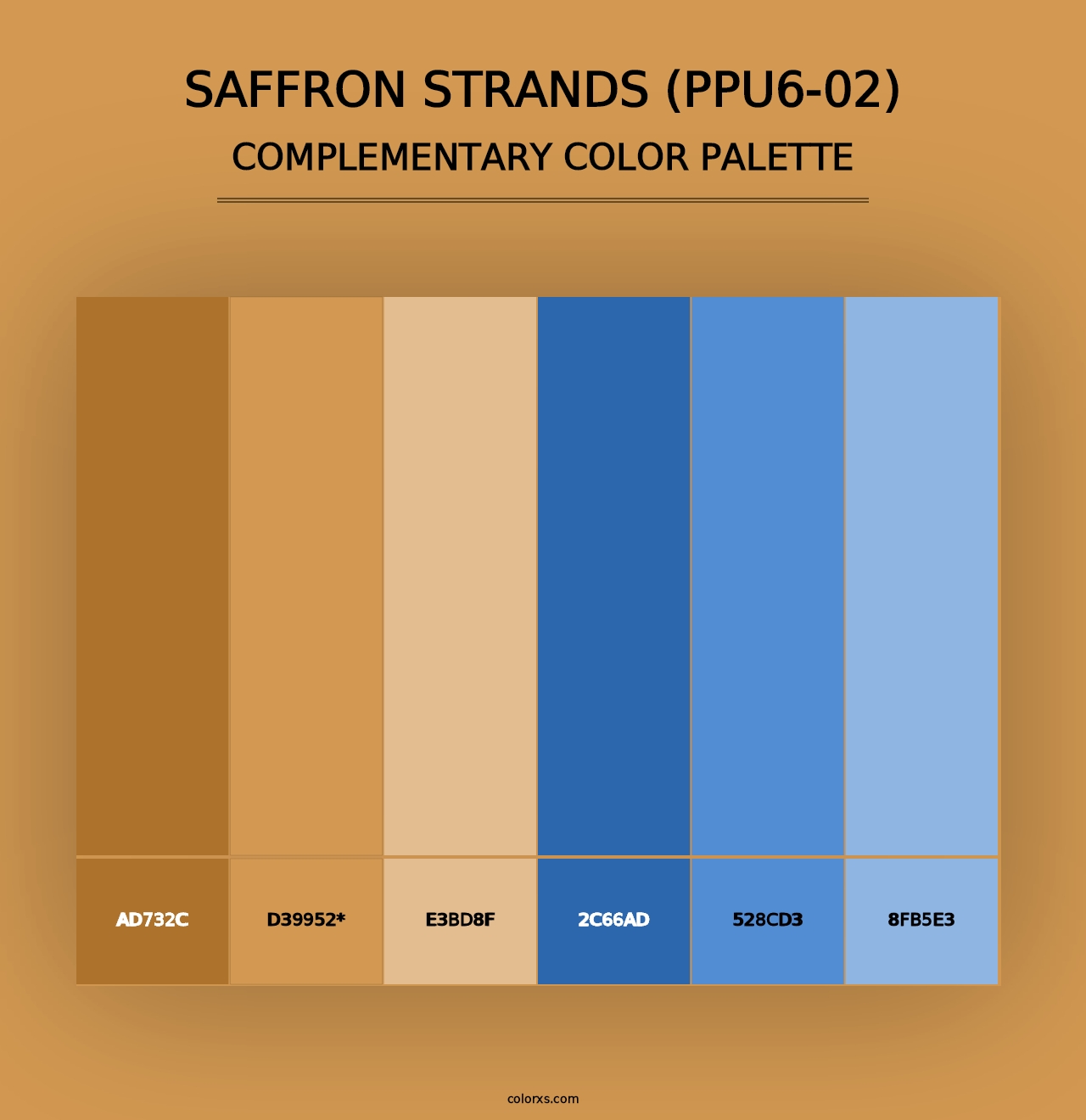 Saffron Strands (PPU6-02) - Complementary Color Palette