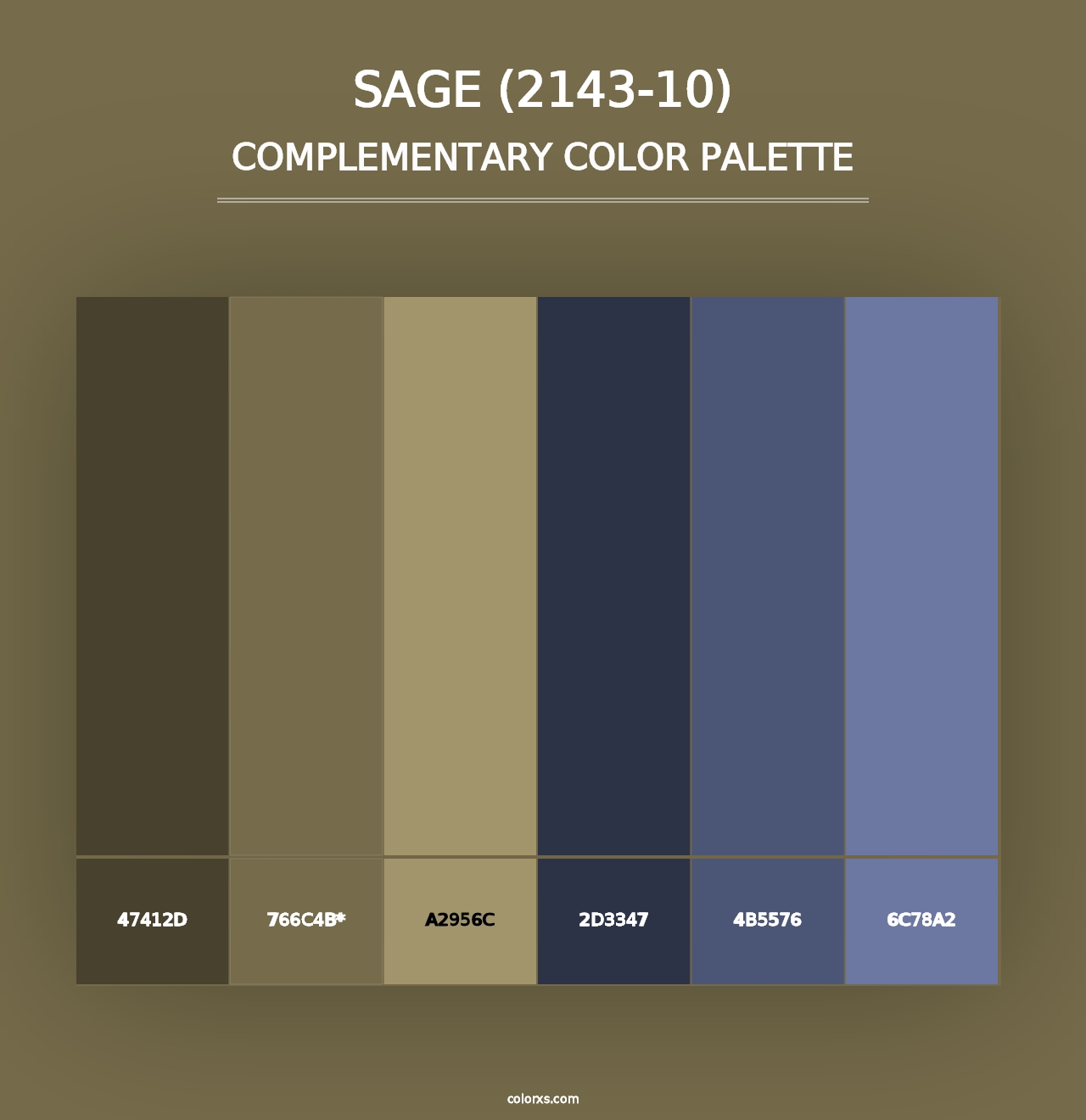 Sage (2143-10) - Complementary Color Palette