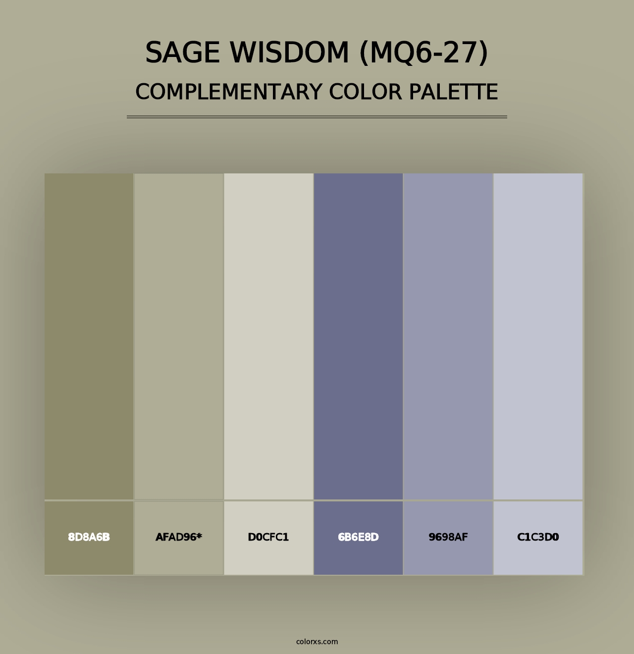 Sage Wisdom (MQ6-27) - Complementary Color Palette