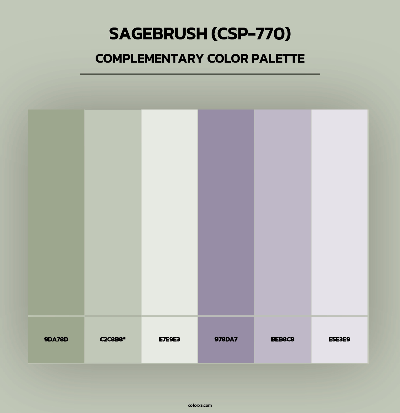 Sagebrush (CSP-770) - Complementary Color Palette