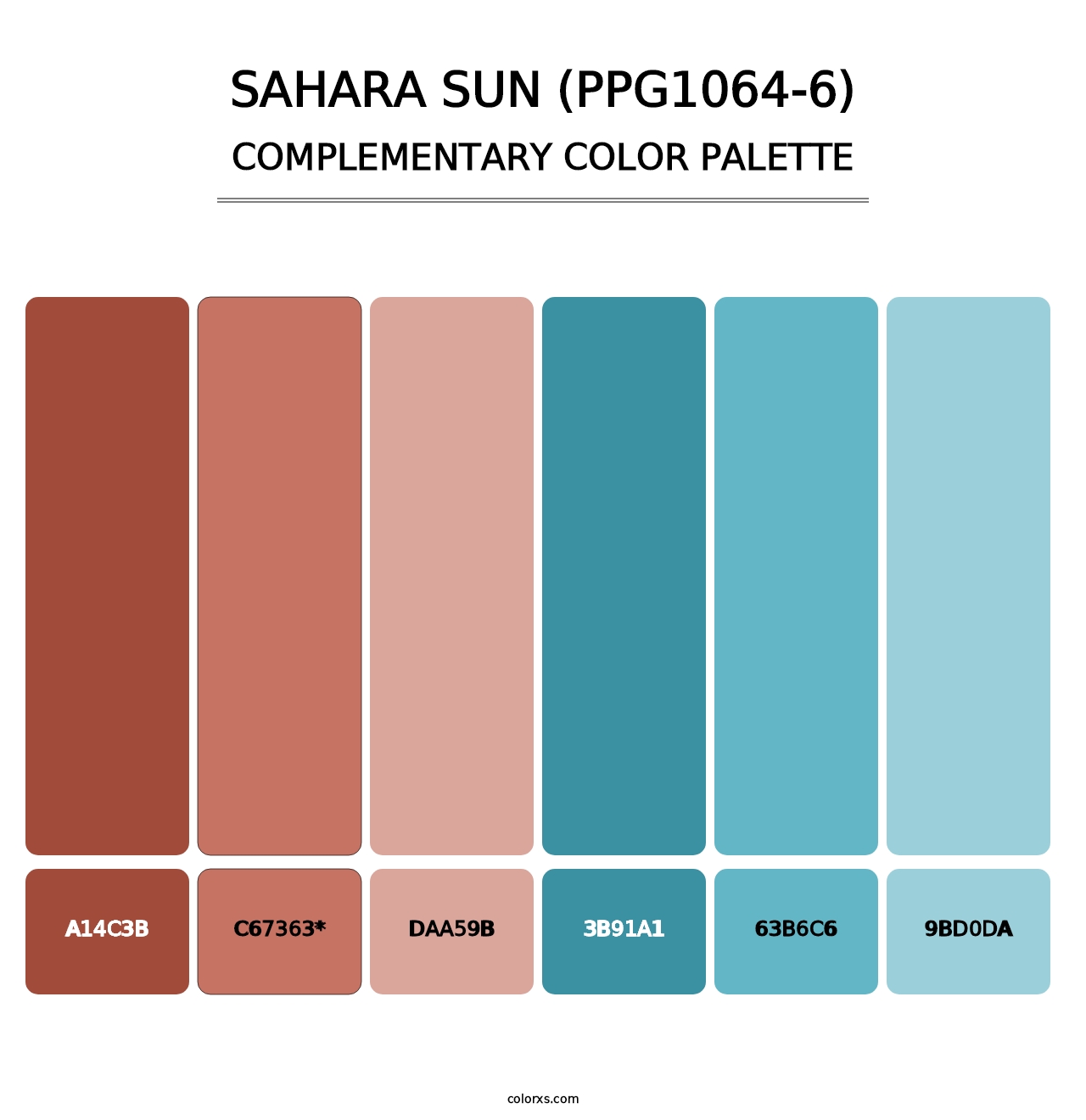 Sahara Sun (PPG1064-6) - Complementary Color Palette